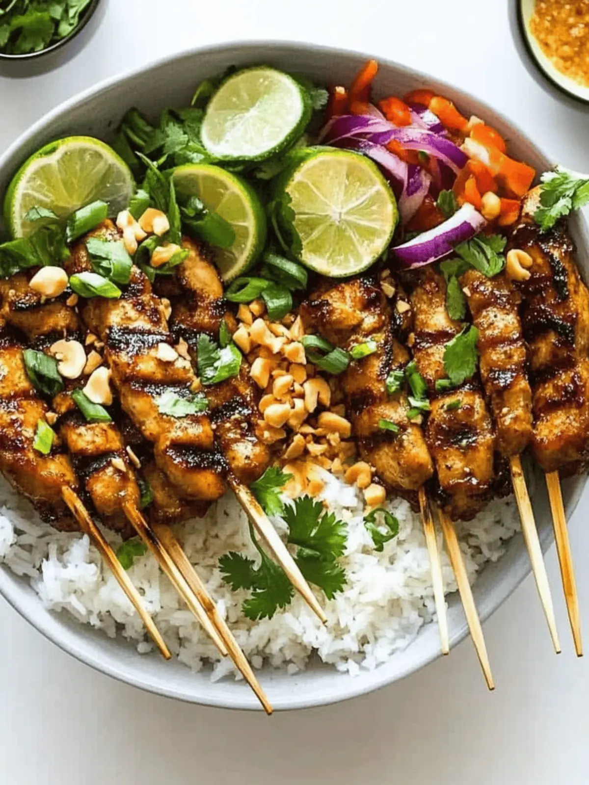 Savory Chicken Satay Spring Roll Bowls You'll Love Making 2 Chicken Satay Spring Roll Bowls