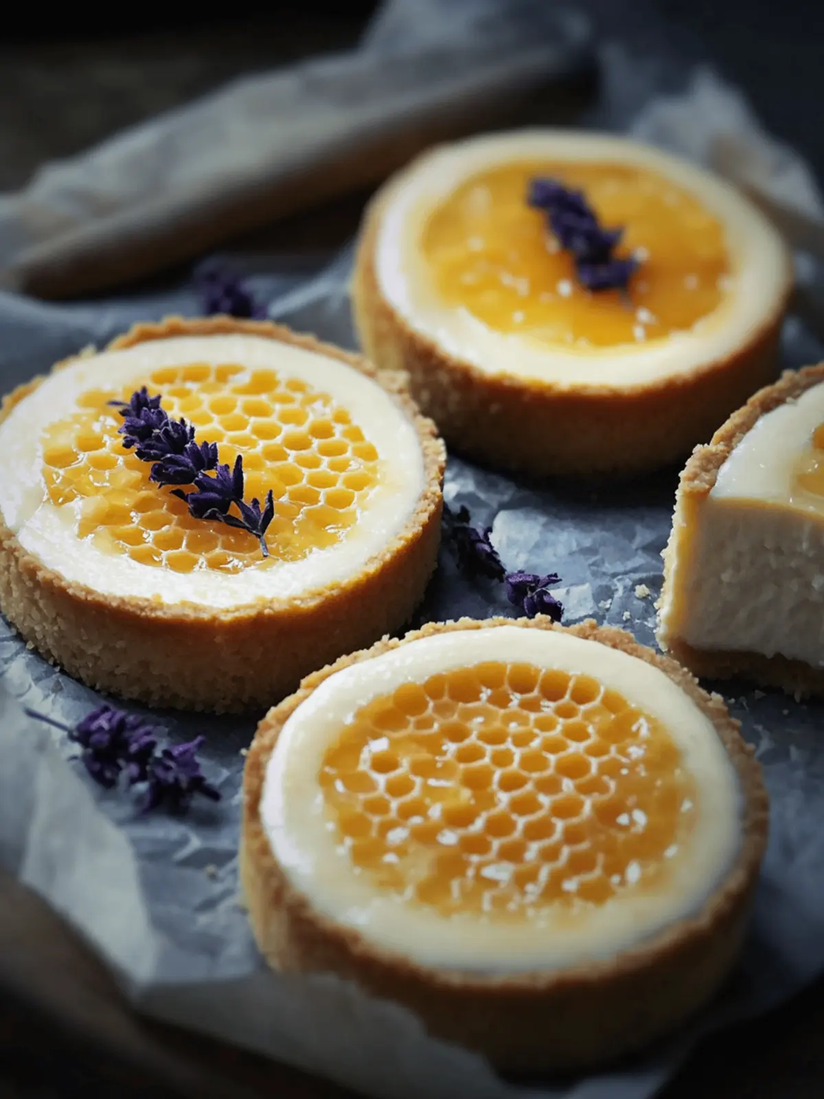 Delicious Peaches and Hay Mini Cheesecakes with Honey Bliss 3 Peaches and Hay Mini Cheesecakes with Honey