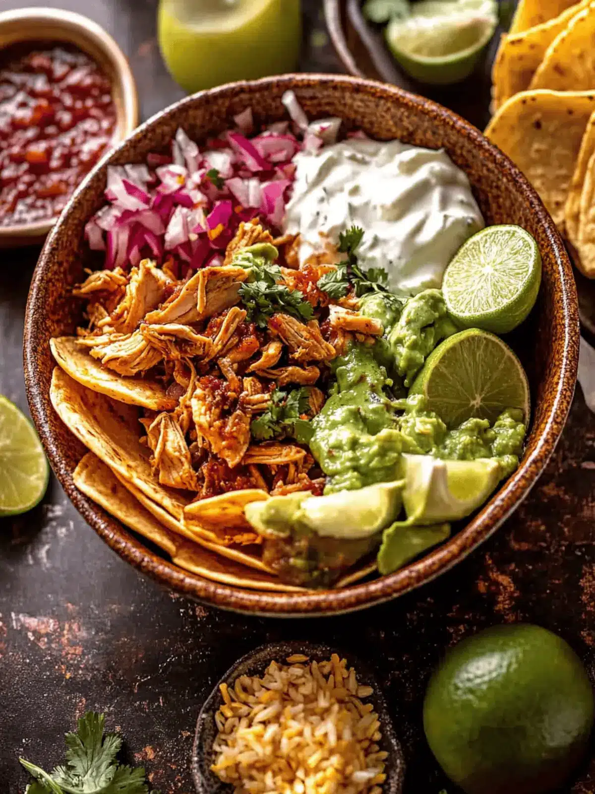 Crockpot Salsa Verde Chicken Tortilla Bowl for Busy Nights 4 Crockpot Salsa Verde Chicken Tortilla Bowl.