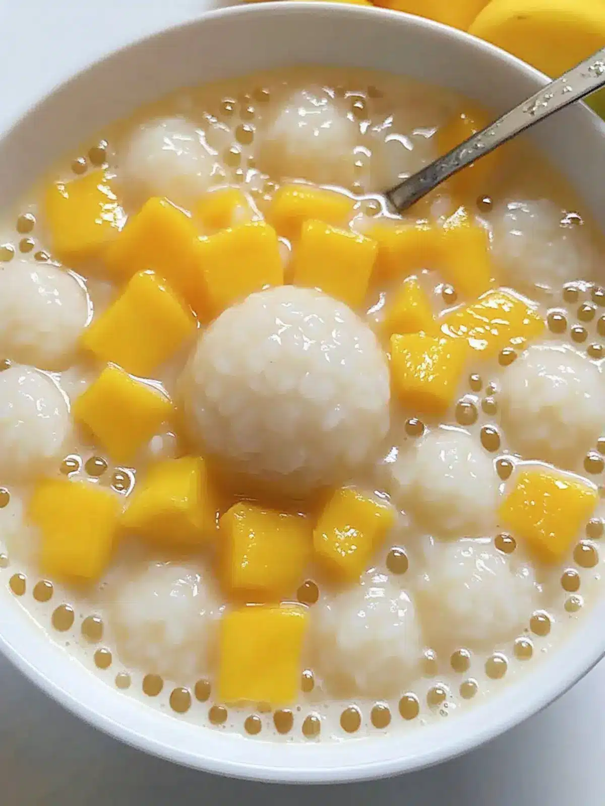 Mango Glutinous Rice Balls: A Refreshing Dessert Delight 4 Mango Glutinous Rice Balls