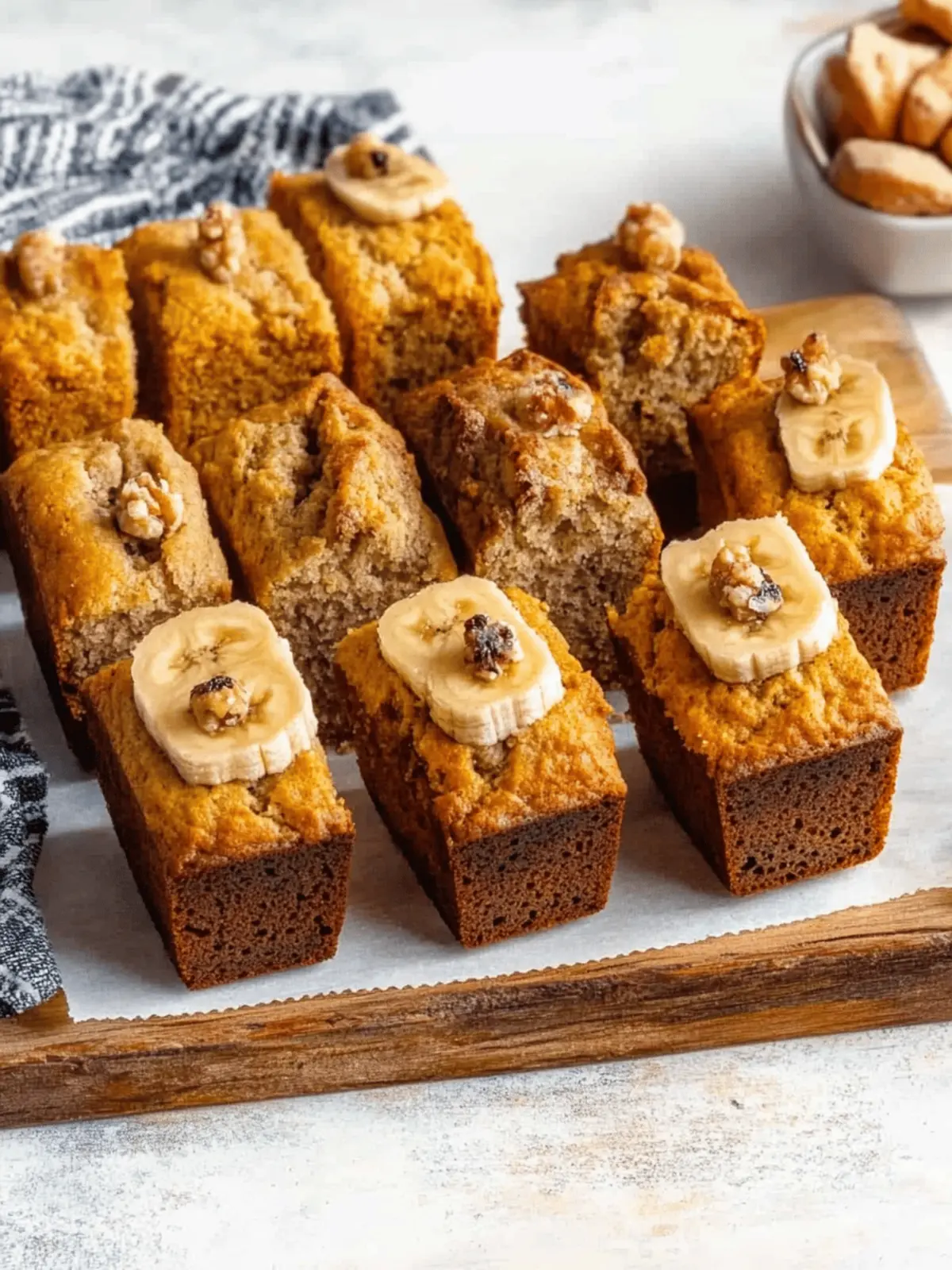 Mouthwatering Mini Banana Bread Loaf Cakes in 3 Flavorful Ways 2 Mini Banana Bread Loaf Cakes