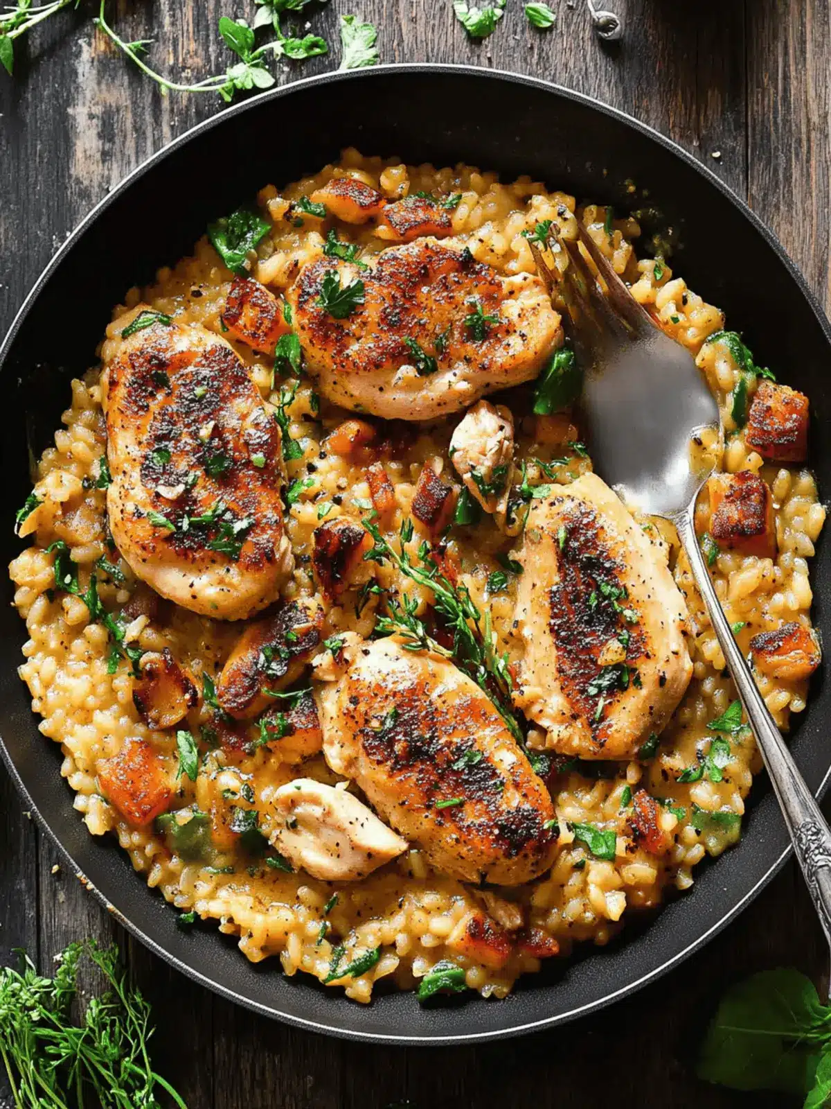 Delicious Chicken Risotto with Spinach and Sun-Dried Tomatoes 3 Chicken Risotto