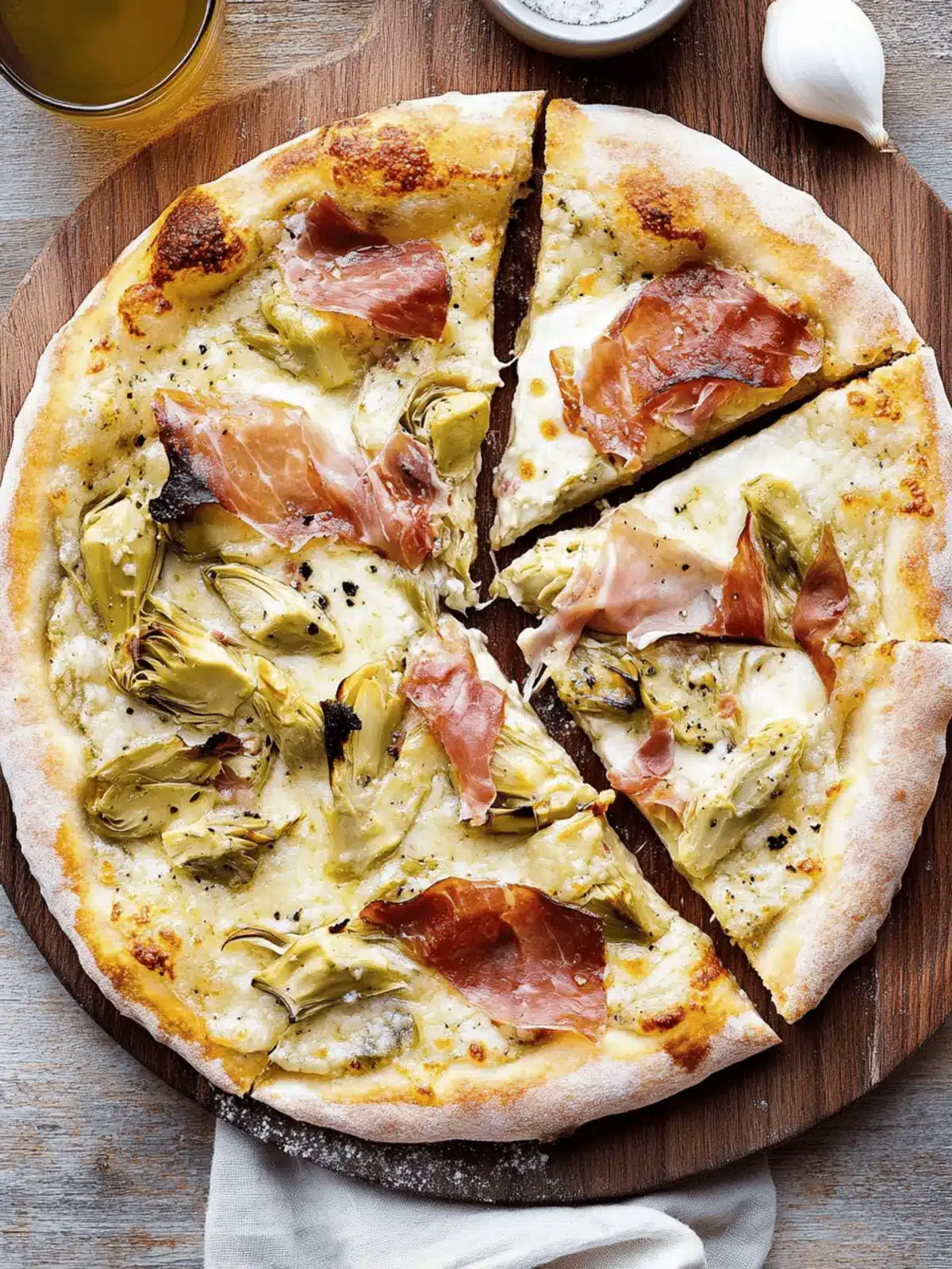 Cheesy Artichoke Pizza with Prosciutto Cotto You'll Crave 4 Cheesy Artichoke Pizza with Prosciutto Cotto