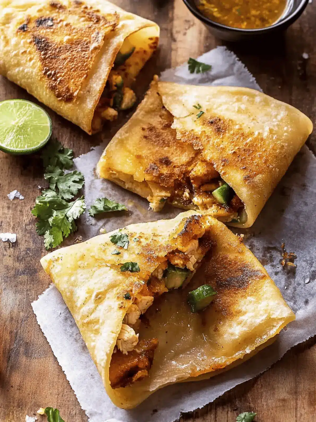 Folded Crispy Chipotle Chicken Wraps for Flavorful Fun 2 Folded Crispy Chipotle Chicken Wraps