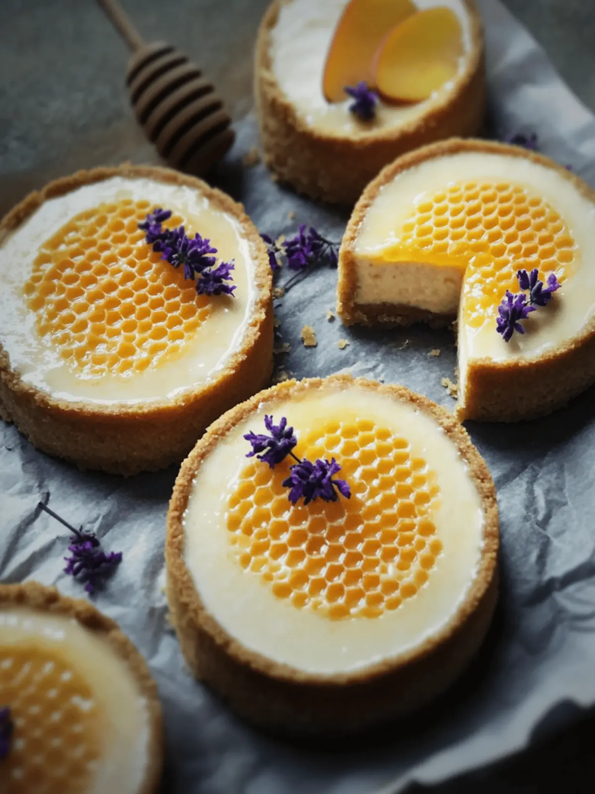 Delicious Peaches and Hay Mini Cheesecakes with Honey Bliss 4 Peaches and Hay Mini Cheesecakes with Honey