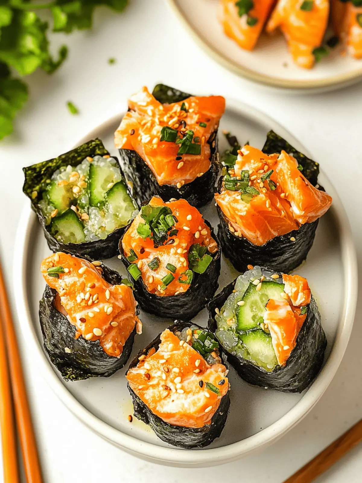 Easy Baked Salmon Sushi Cups - Your New Viral Snack Sensation 2 Easy Baked Salmon Sushi Cups (Viral Recipe)