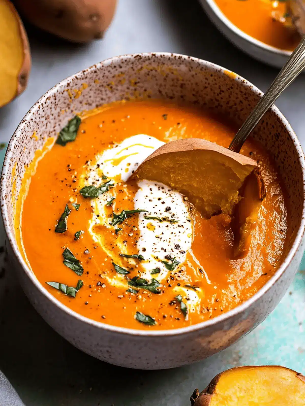 Delicious Red Pepper & Sweet Potato Soup in Just 30 Minutes 4 Red Pepper & Sweet Potato Soup