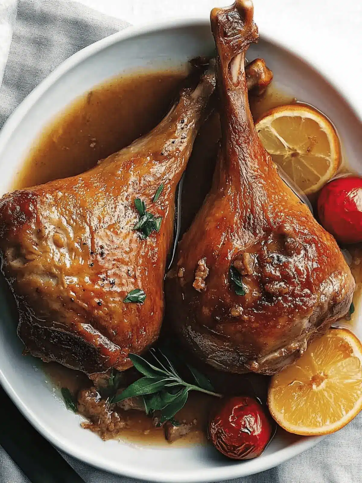 Savory Stock-Braised Turkey Legs for a Cozy Dinner Night 2 Stock-Braised Turkey Legs