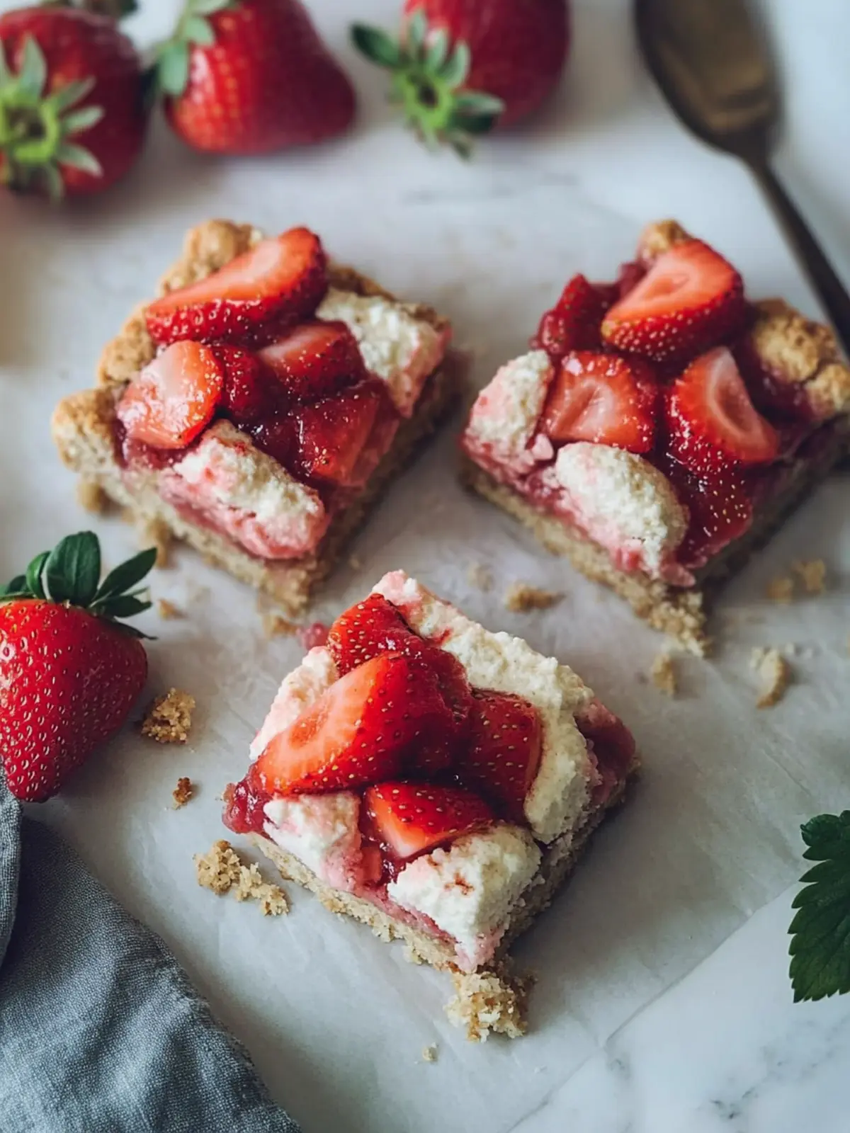Delicious Gluten-Free Vegan Strawberry Bars You'll Love 4 Strawberry Bars (Gluten Free + Vegan)