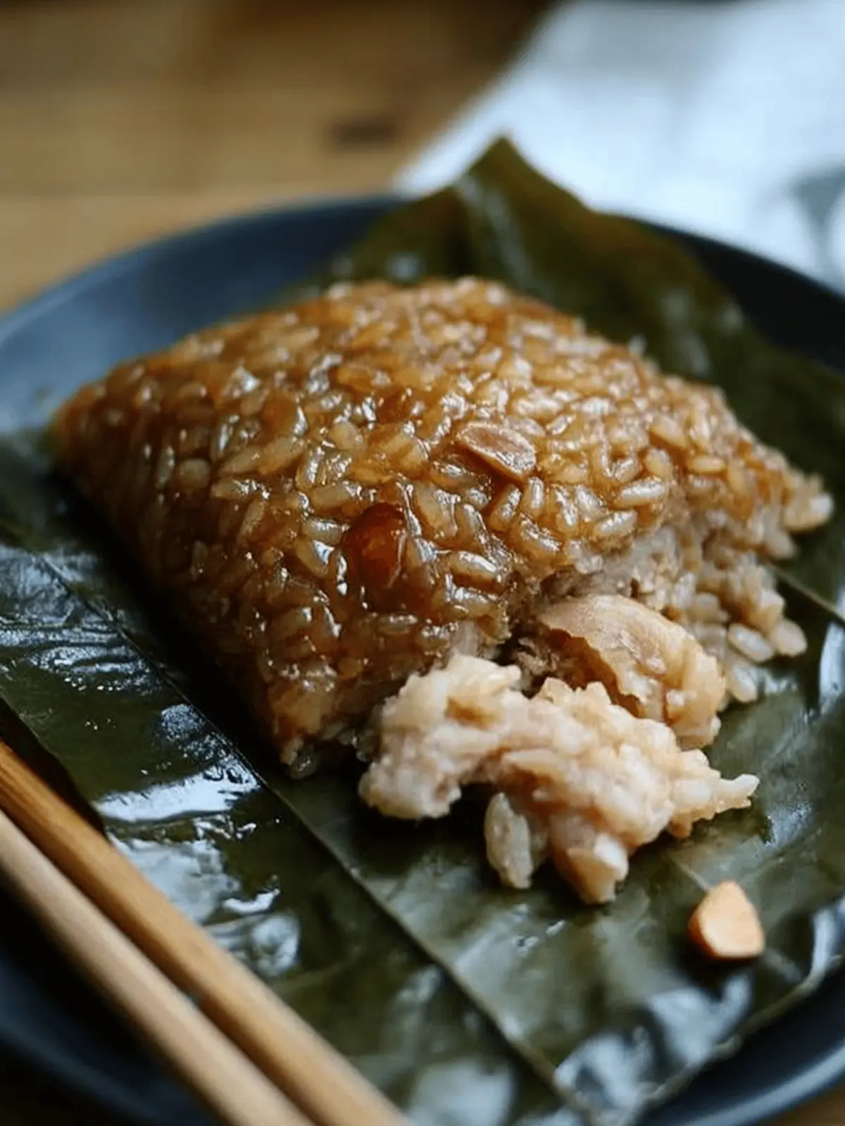 Flavor-Packed Glutinous Rice with Chicken in Lotus Leaf Delight 4 Glutinous Rice with Chicken in Lotus Leaf