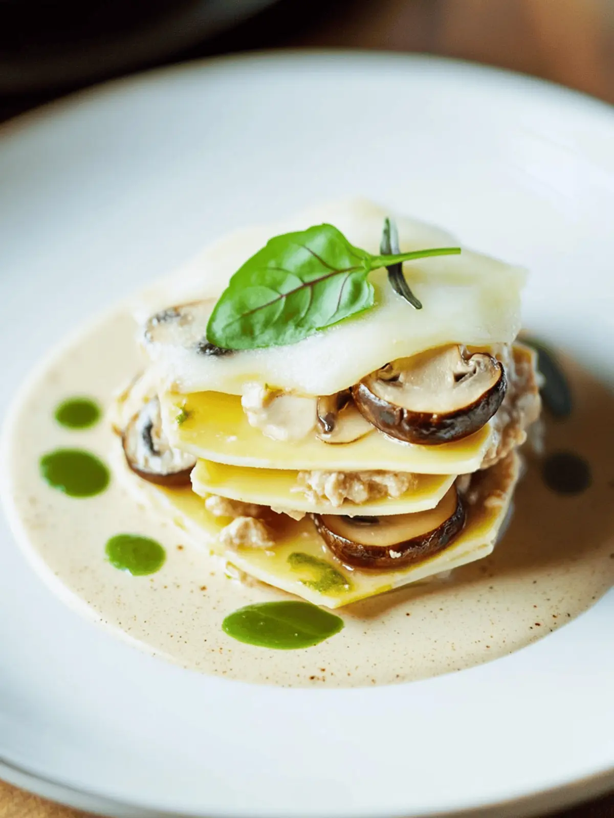 Savory Open Lasagne with Mushrooms: A Cozy Comfort Dish 4 Open lasagne with mushrooms