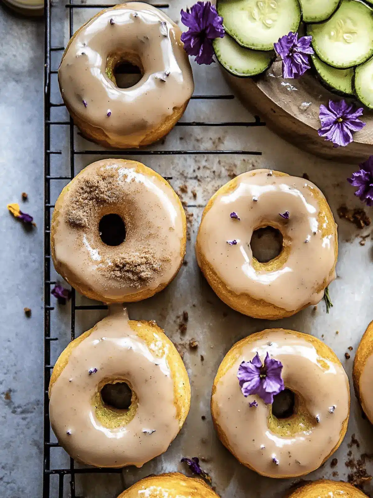 Irresistibly Sweet Zucchini Doughnuts with Cinnamon Maple Glaze 2 Zucchini Doughnuts with Cinnamon Maple Glaze.