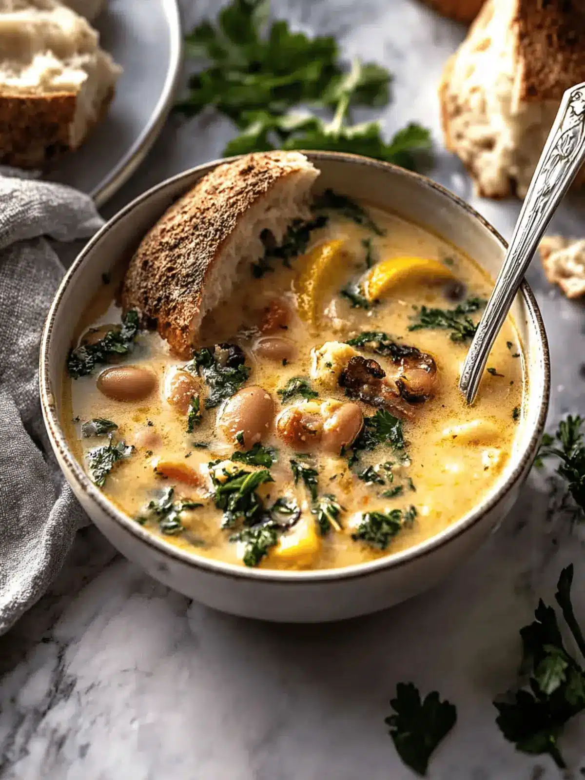 Creamy Tuscan White Bean Lemon Soup for Cozy Winter Nights 2 Creamy Tuscan White Bean Lemon Soup