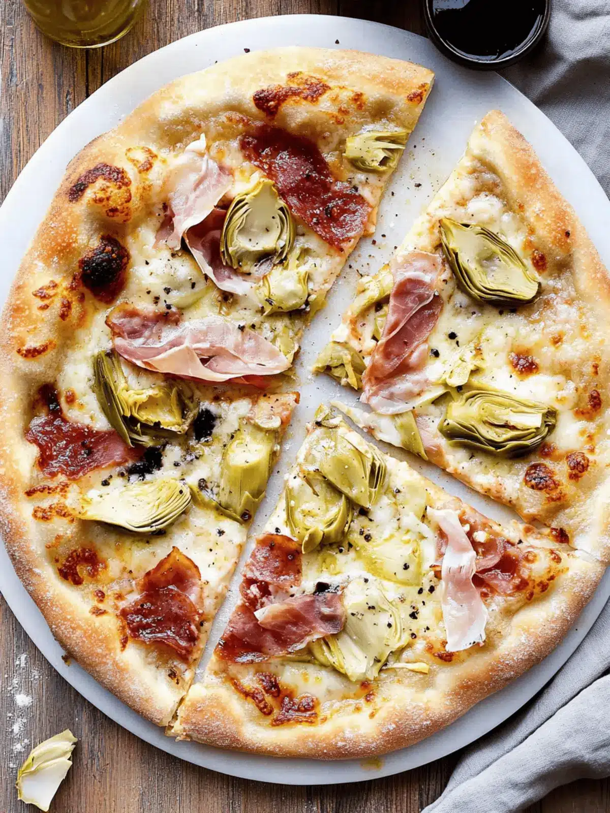 Cheesy Artichoke Pizza with Prosciutto Cotto You'll Crave 3 Cheesy Artichoke Pizza with Prosciutto Cotto