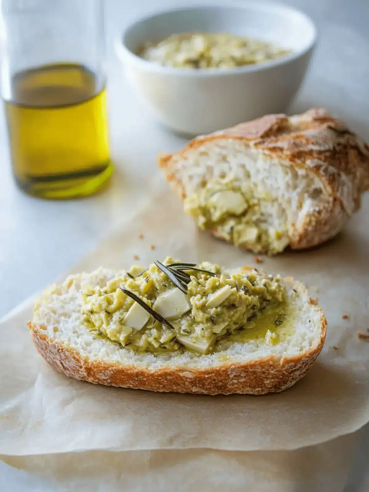 Zesty Artichoke Tapenade with Rosemary Oil for Effortless Appetizers 3 Artichoke Tapenade with Rosemary Oil