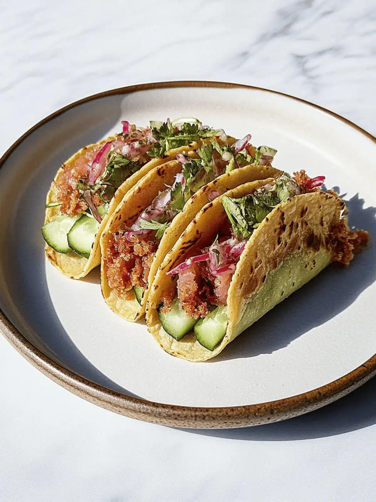 Crispy Tuna Poke Tacos with Crunchy Furikake Cucumber Magic 4 Crispy Tuna Poke Tacos with Crunchy Furikake Cucumber