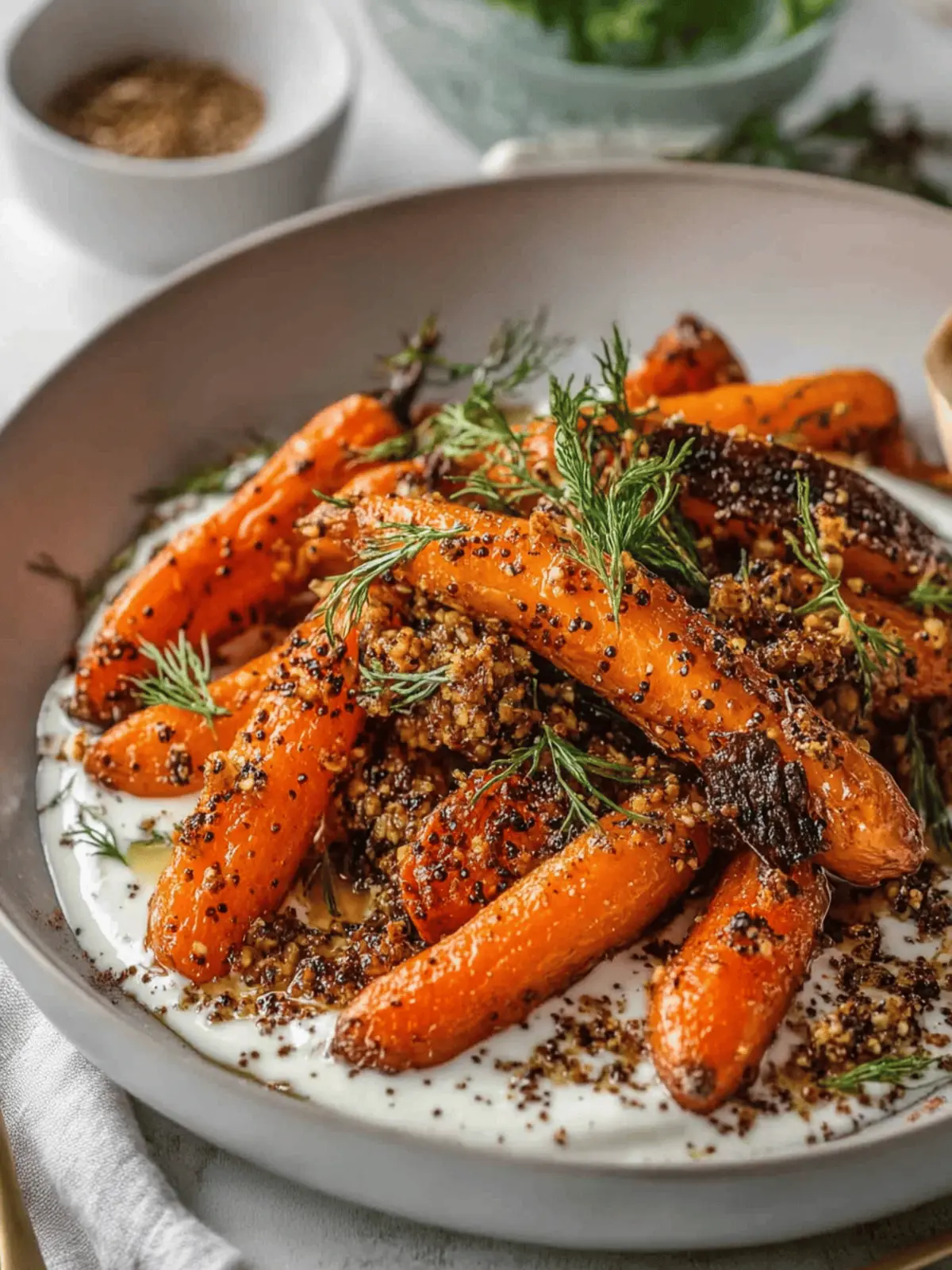 Sticky Roasted Carrots with Tahini Yoghurt You ll Adore 2 Sticky Roasted Carrots with Tahini Yoghurt