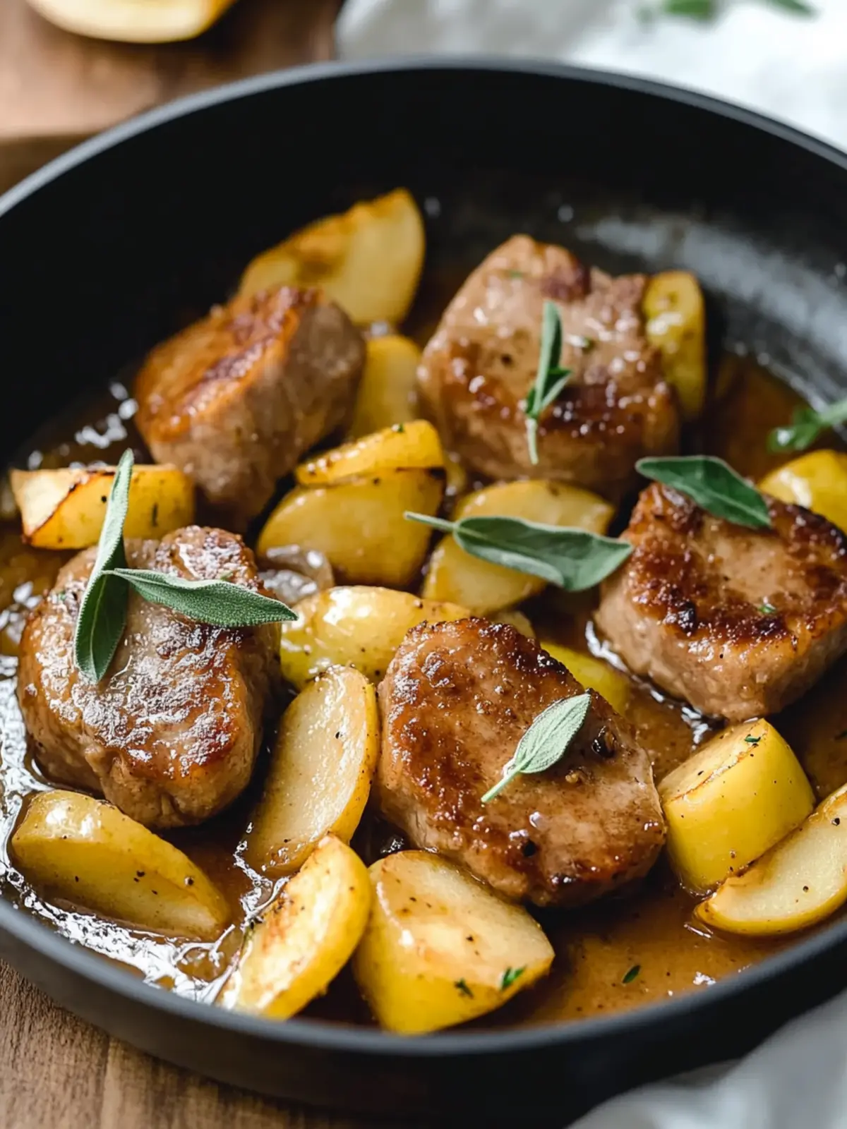 Pork Medallions with Apples Quick, Sweet, and Savory Dinner! 4 Pork Medallions with Apples