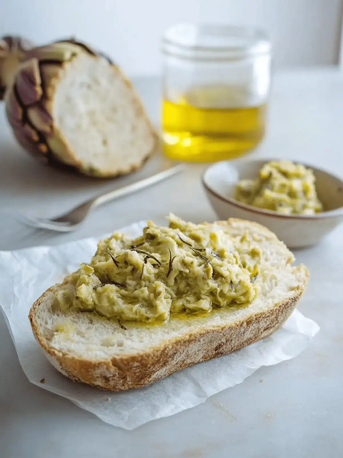 Zesty Artichoke Tapenade with Rosemary Oil for Effortless Appetizers 4 Artichoke Tapenade with Rosemary Oil