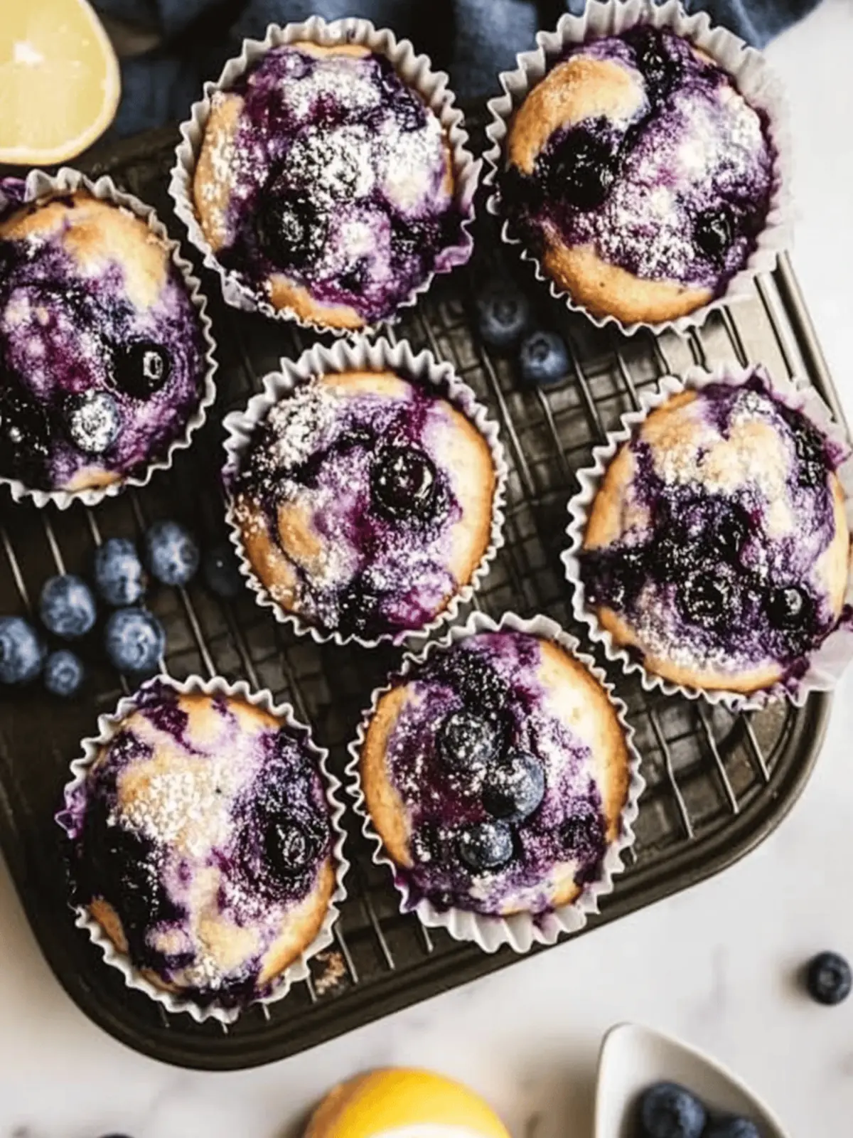 Delicious Blueberry Swirl Muffins with Lemony Sugar Magic 3 Blueberry Swirl Muffins