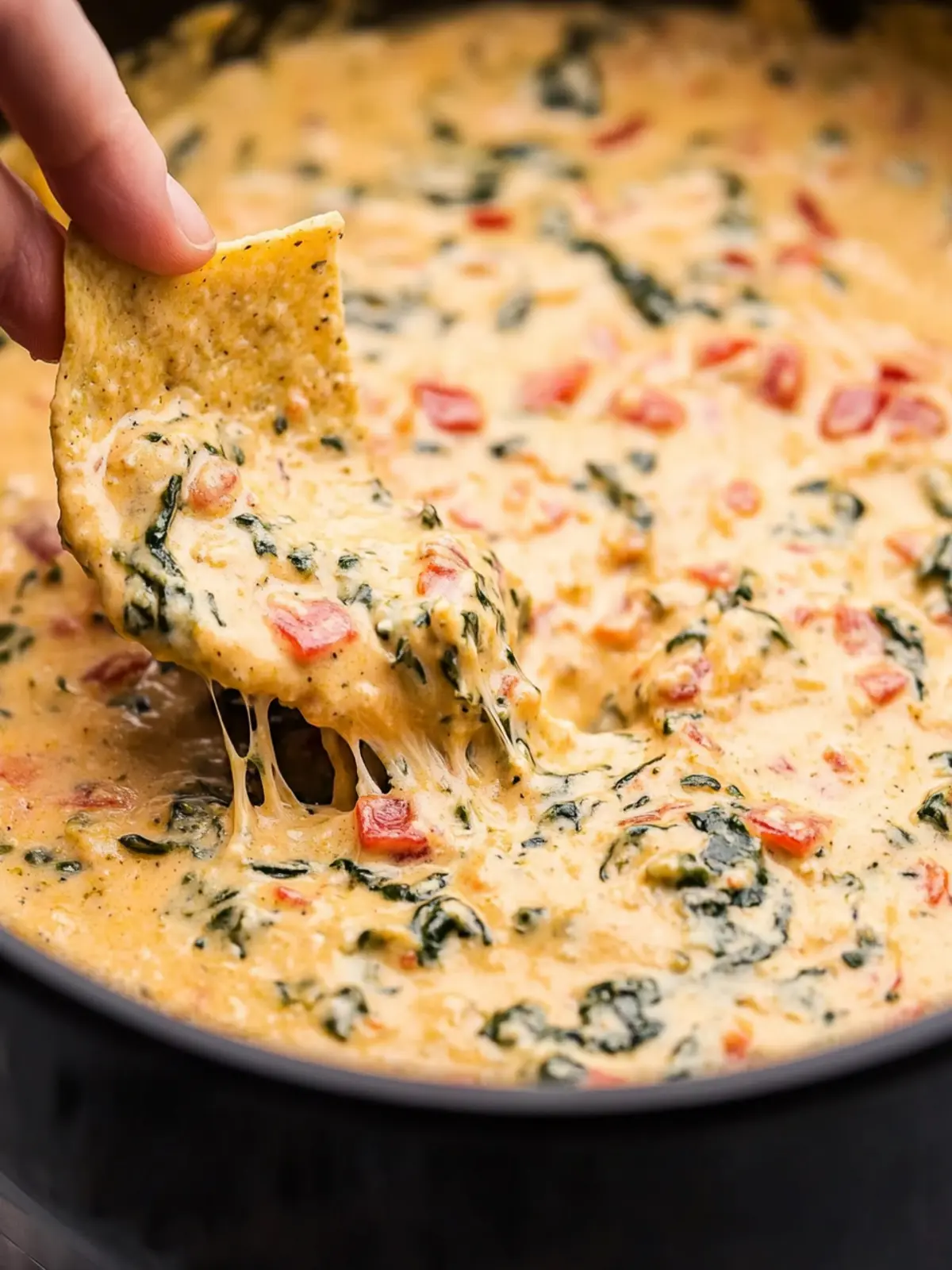 Irresistible Slow Cooker Queso Spinach Dip for Game Day Fun 3 Slow Cooker Queso Spinach