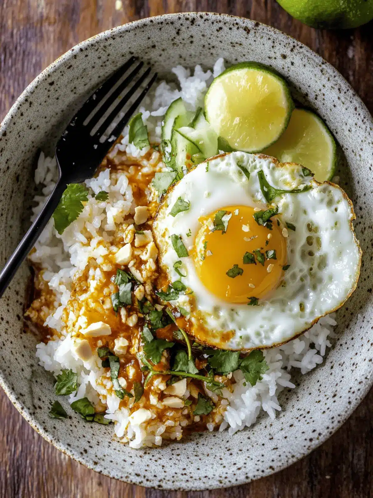 Delicious Spicy Rice Bowl with Egg and Zesty Sriracha Sauce 2 Spicy Rice Bowl with Egg