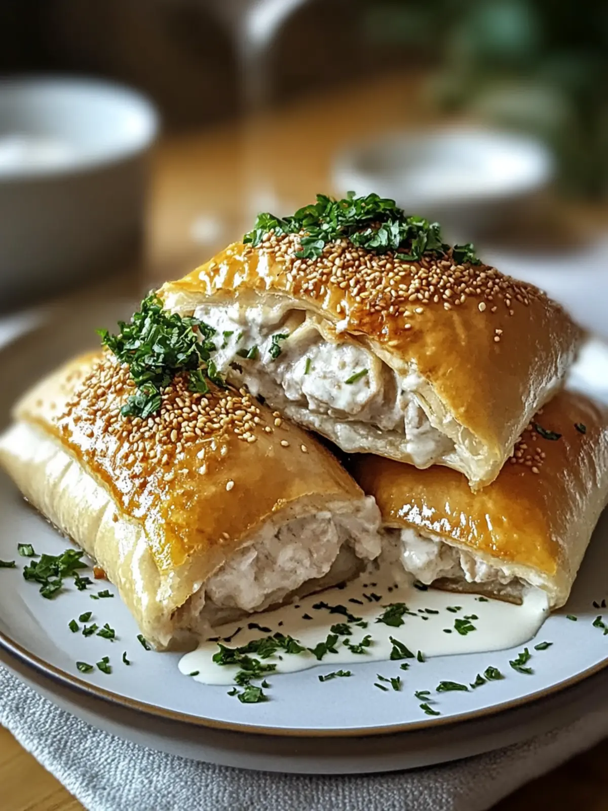Delicious Chicken Pillows with Creamy Parmesan Sauce You ll Love 4 Chicken Pillows