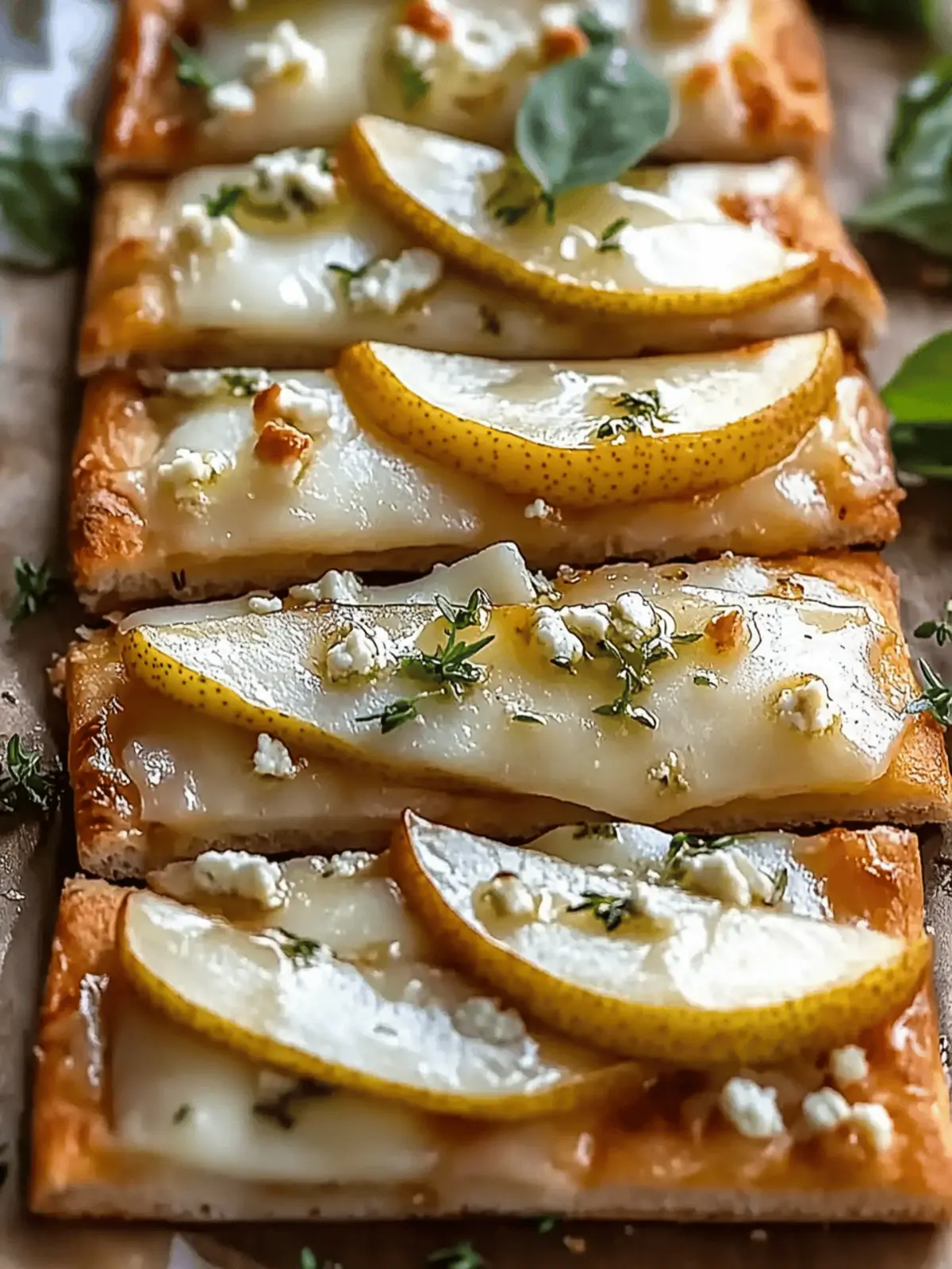 Pear and Gorgonzola Flatbread: A Gourmet Treat Made Easy 3 Pear and Gorgonzola Flatbread