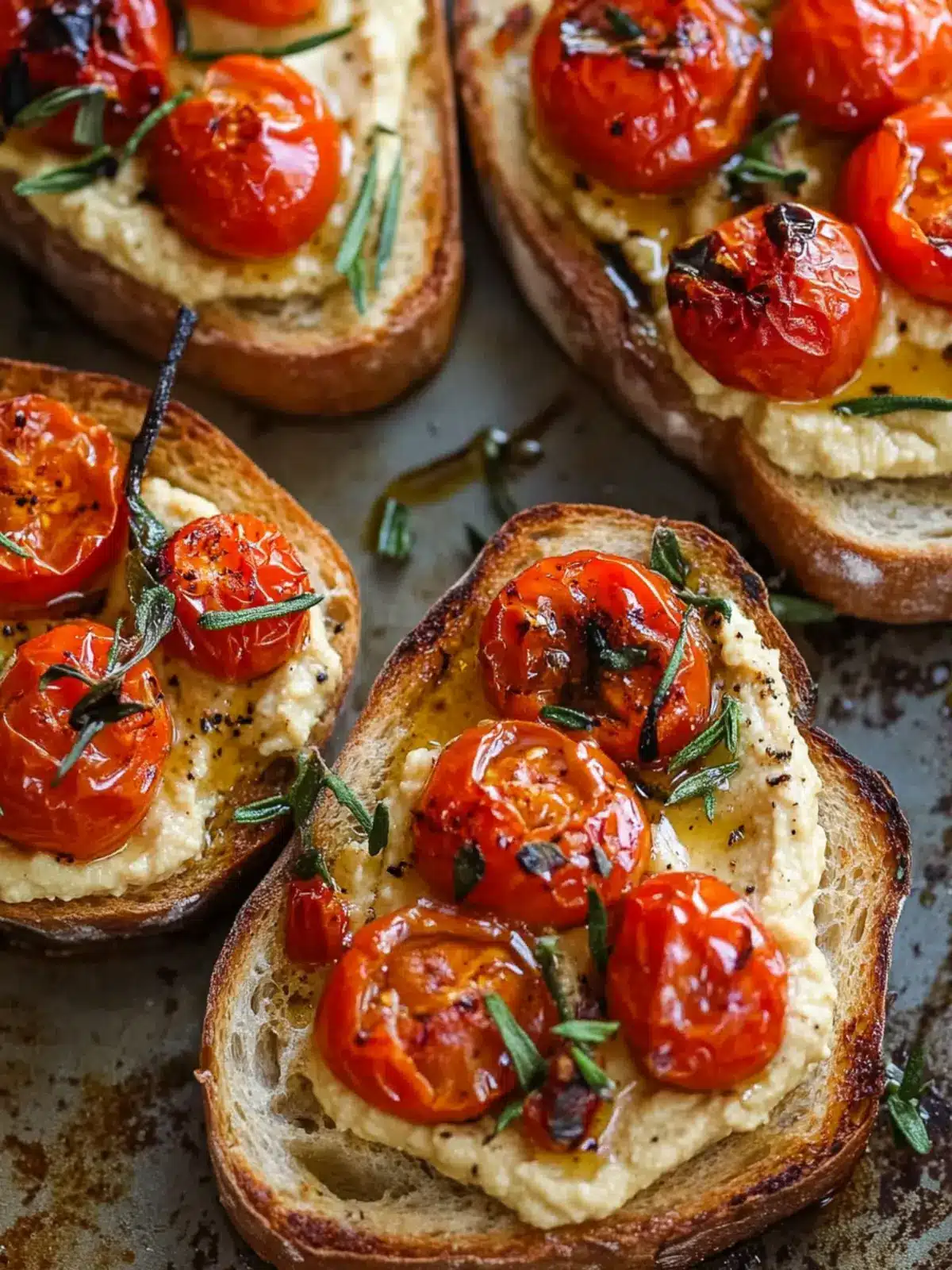 Balsamic Roasted Tomato & Hummus Toast for Instant Bliss 3 BALSAMIC ROASTED TOMATO & HUMMUS TOAST