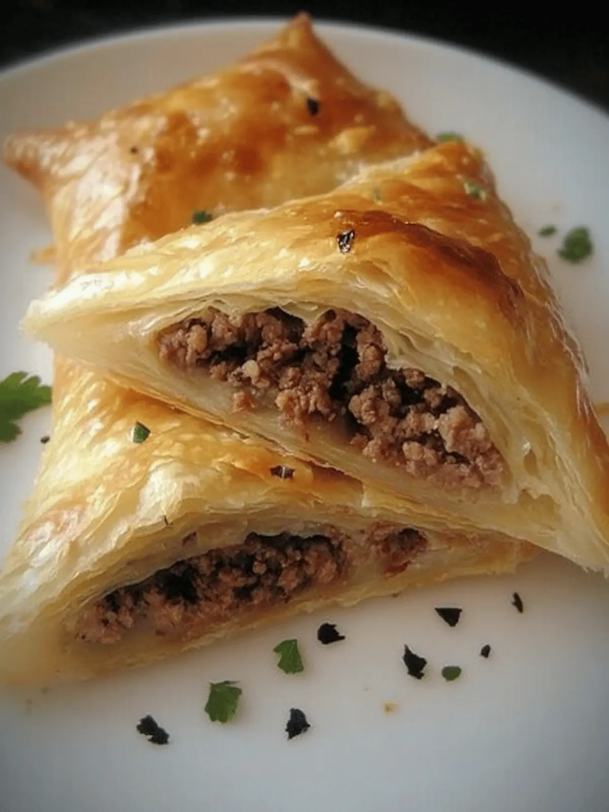 Savory Turkish Long Borek with Ground Beef Delight 4 Turkish long borek with ground beef/ Kıymalı Kol BöreÄi