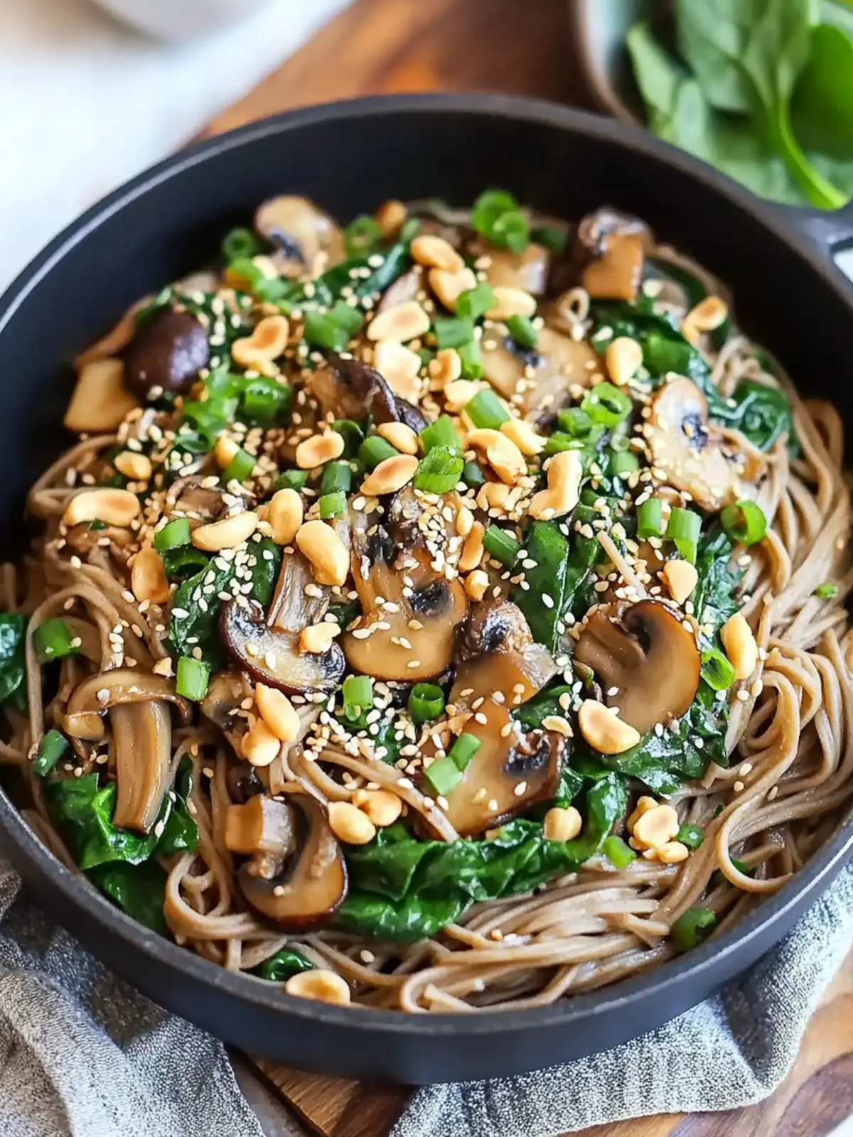 Delicious Miso Spinach and Mushroom Soba Noodles Ready in 15 Minutes 4 Miso Spinach and Mushroom Soba Noodles