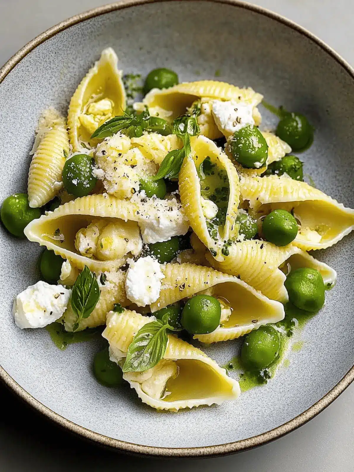 Irresistible Conchiglioni with Ricotta and Petits Pois Delight 3 Conchiglioni with ricotta and petits pois