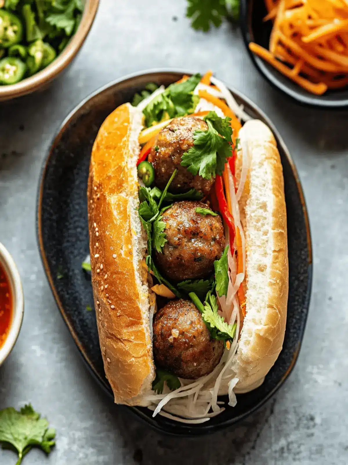 Savory Vegan Banh Mi with Lemongrass Meatballs Bliss 4 Vegan banh mi with lemongrass meatballs