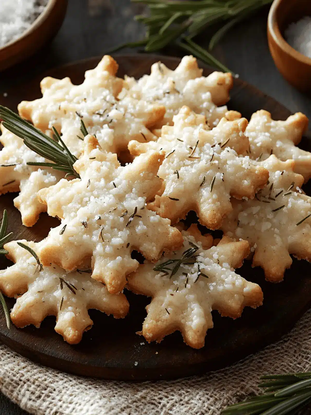 Savory Rosemary-Parmesan Snowflake Cookies for Gourmet Snacking 2 Savory Rosemary-Parmesan Snowflake Cookies