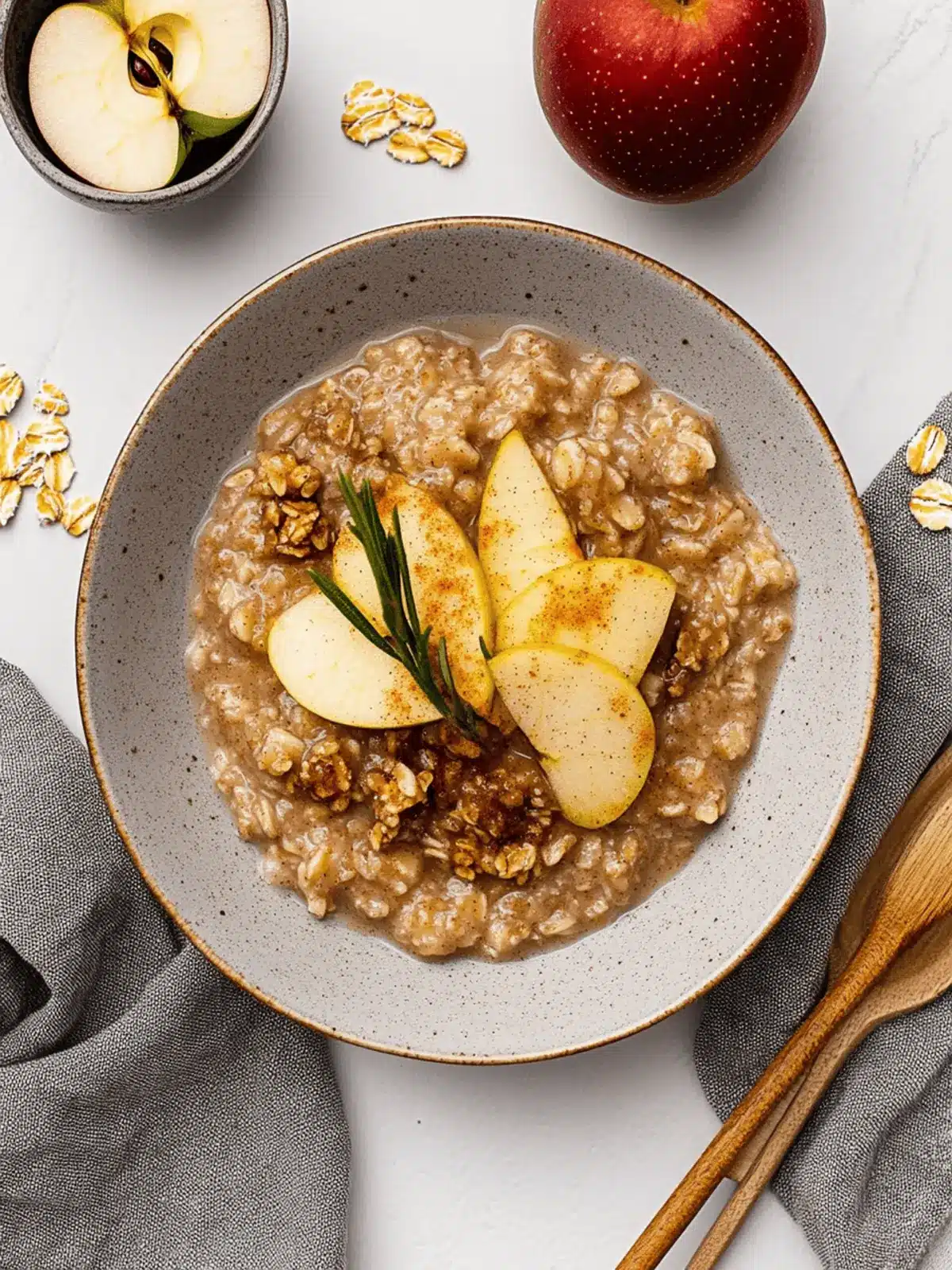 Warm Apple Cinnamon Oatmeal Porridge for Cozy Mornings 2 Apple Cinnamon Oatmeal Porridge