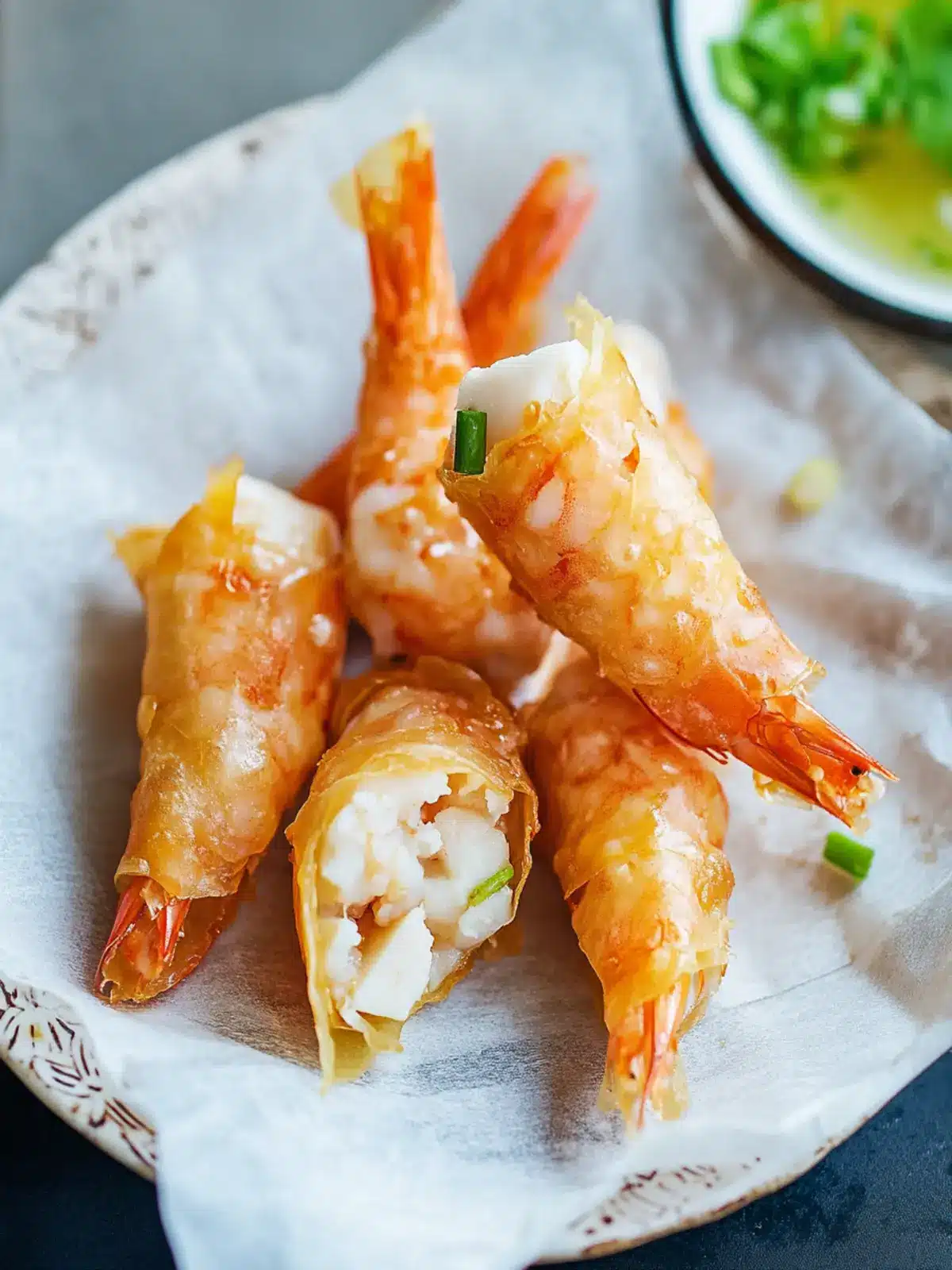 Indulge in Crunchy Shrimp Wrapped in Tofu Skin Delight 3 Shrimp Wrapped in Tofu Skin