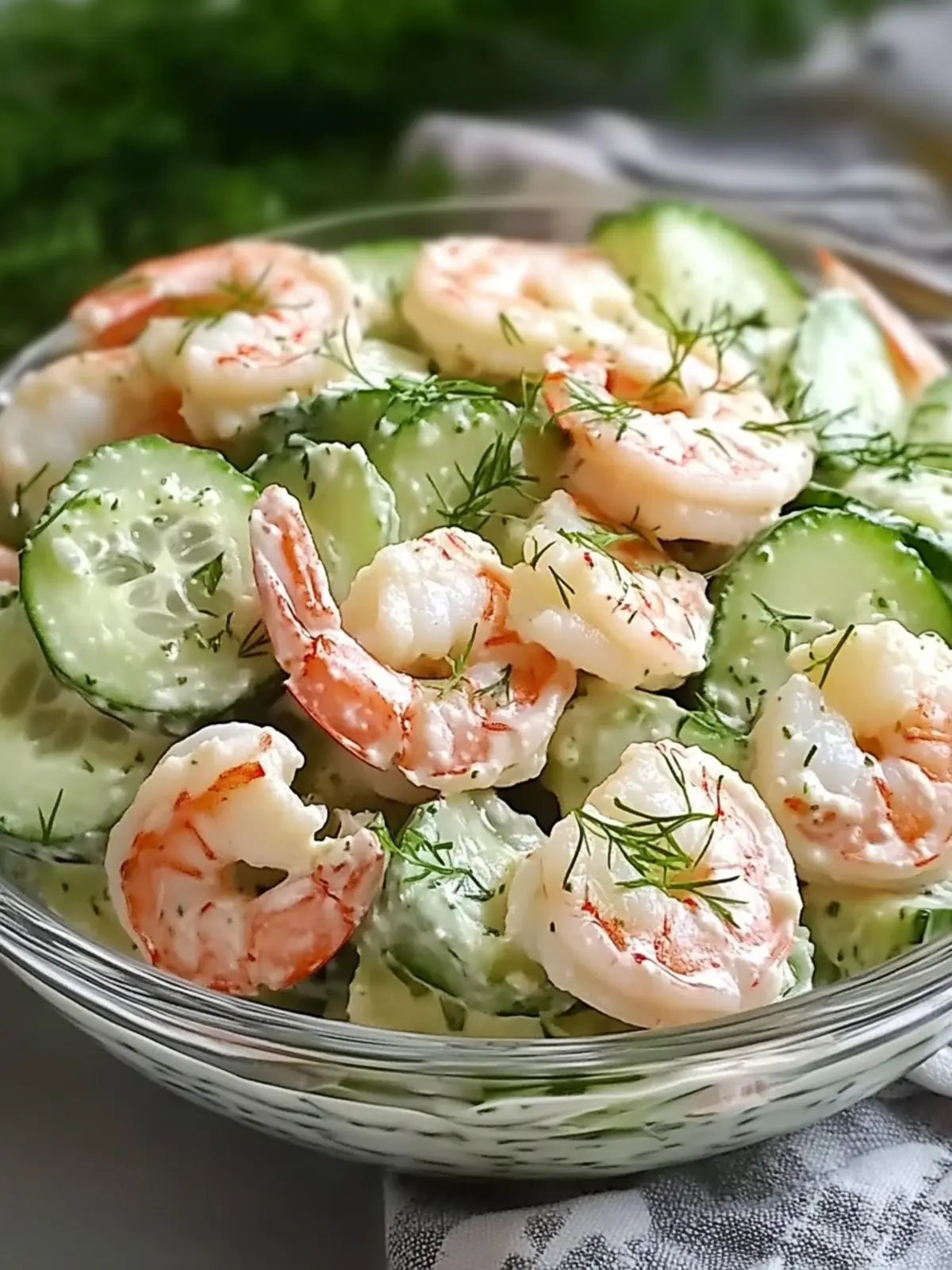 Zesty Creamy Cucumber Shrimp Salad for Refreshing Summer Bites 3 Creamy Cucumber Shrimp Salad