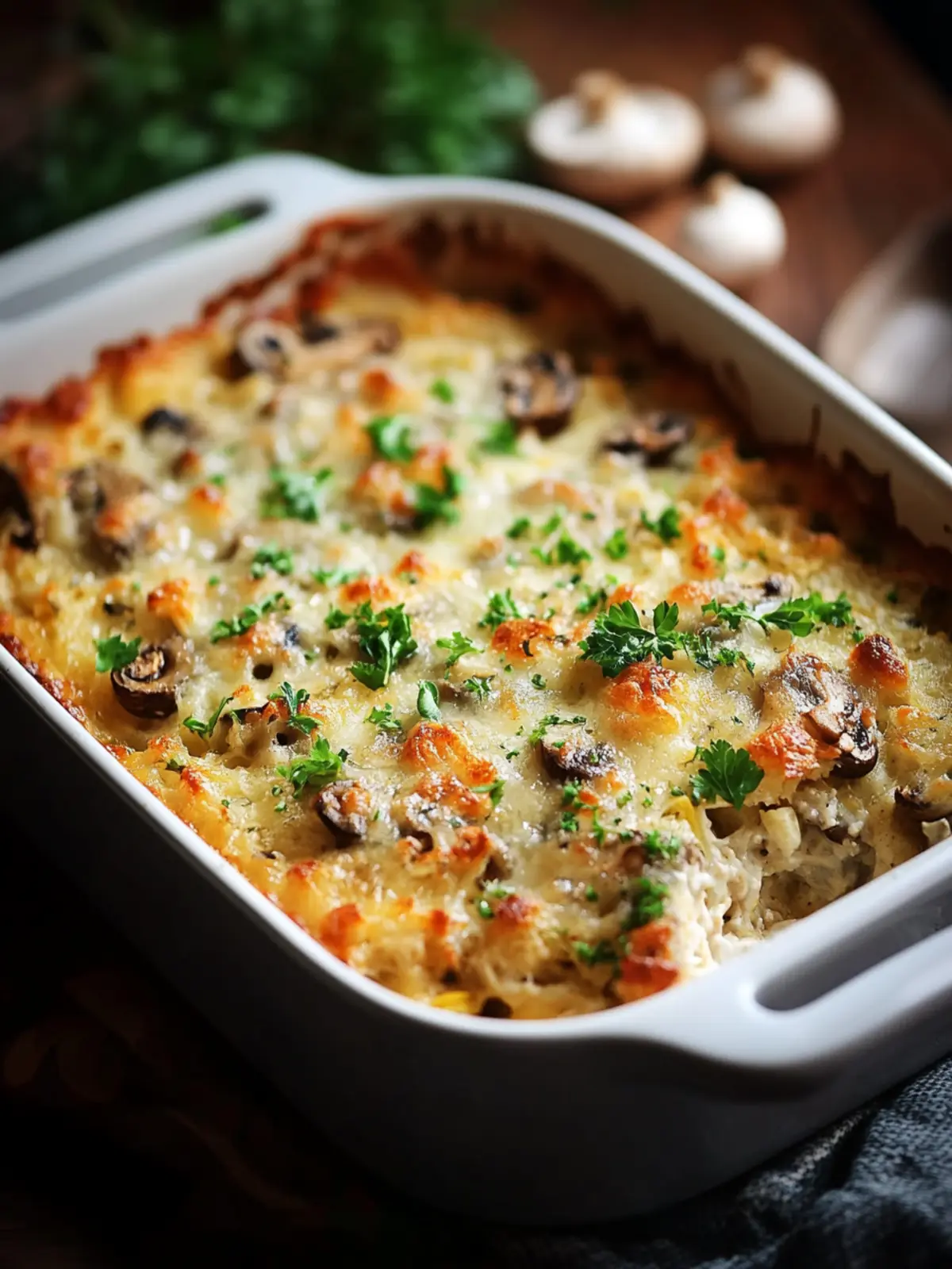 Savory Stuffed Mushroom Casserole Perfect for Cozy Nights 2 Stuffed Mushroom Casserole