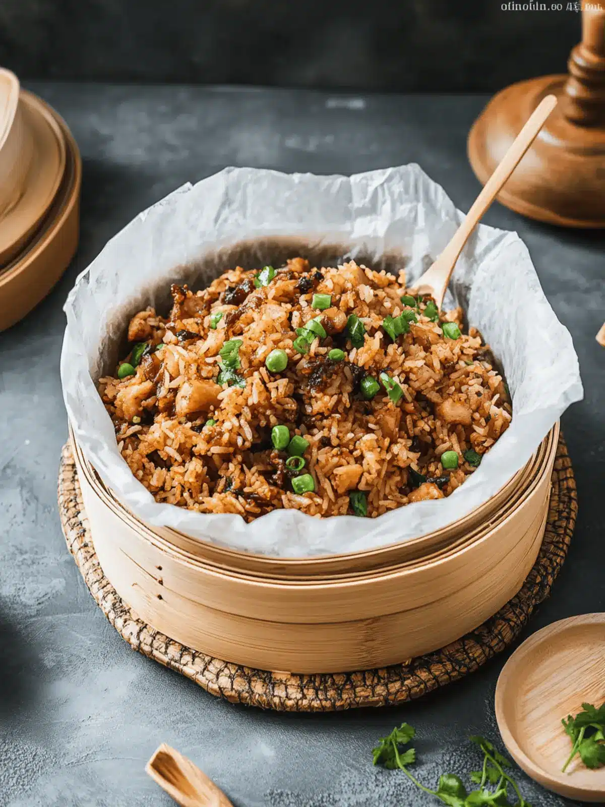 Heavenly Chinese Savoury Sticky Rice with Tofu and Mushrooms 3 Chinese Savoury Sticky Rice