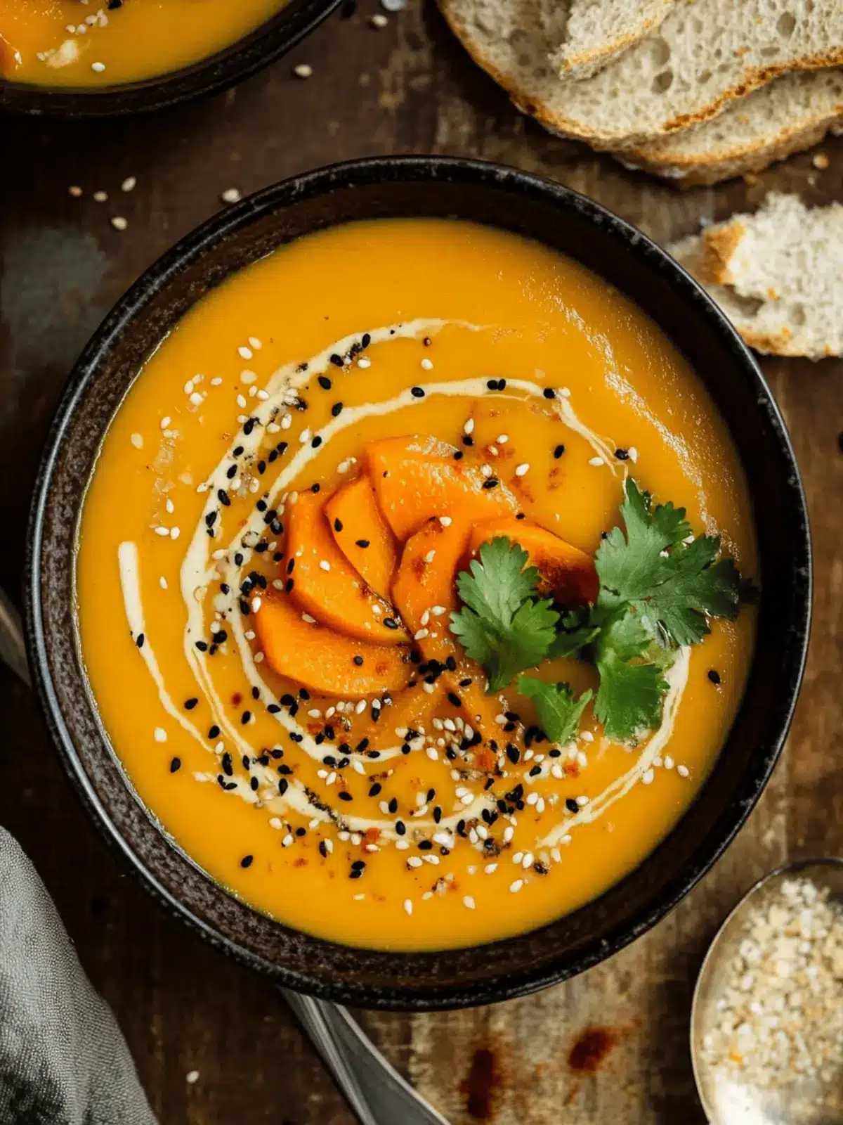 Warm Up with Spicy Sesame Carrot Soup and Red Lentils 4 Spicy Sesame Carrot Soup with Red Lentils