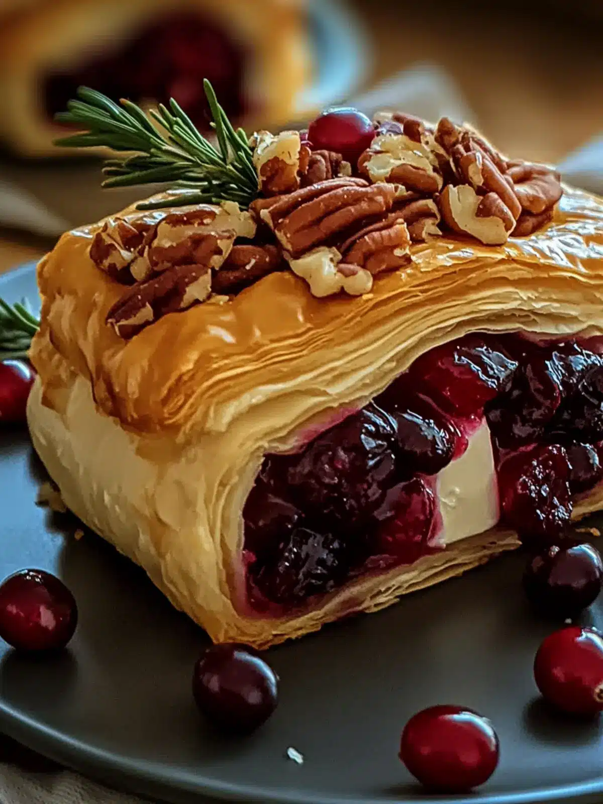 Cranberry Pecan Brie in Flaky Puff Pastry for Festive Cheer 3 Cranberry Pecan Brie in Flaky Puff Pastry