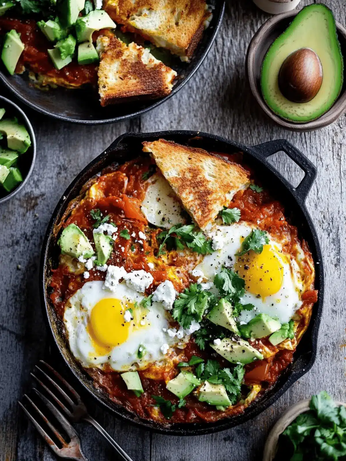 Delicious Shakshuka with Feta & Avocado Salad for Brunch Bliss 4 Shakshuka with Feta & Avocado Salad
