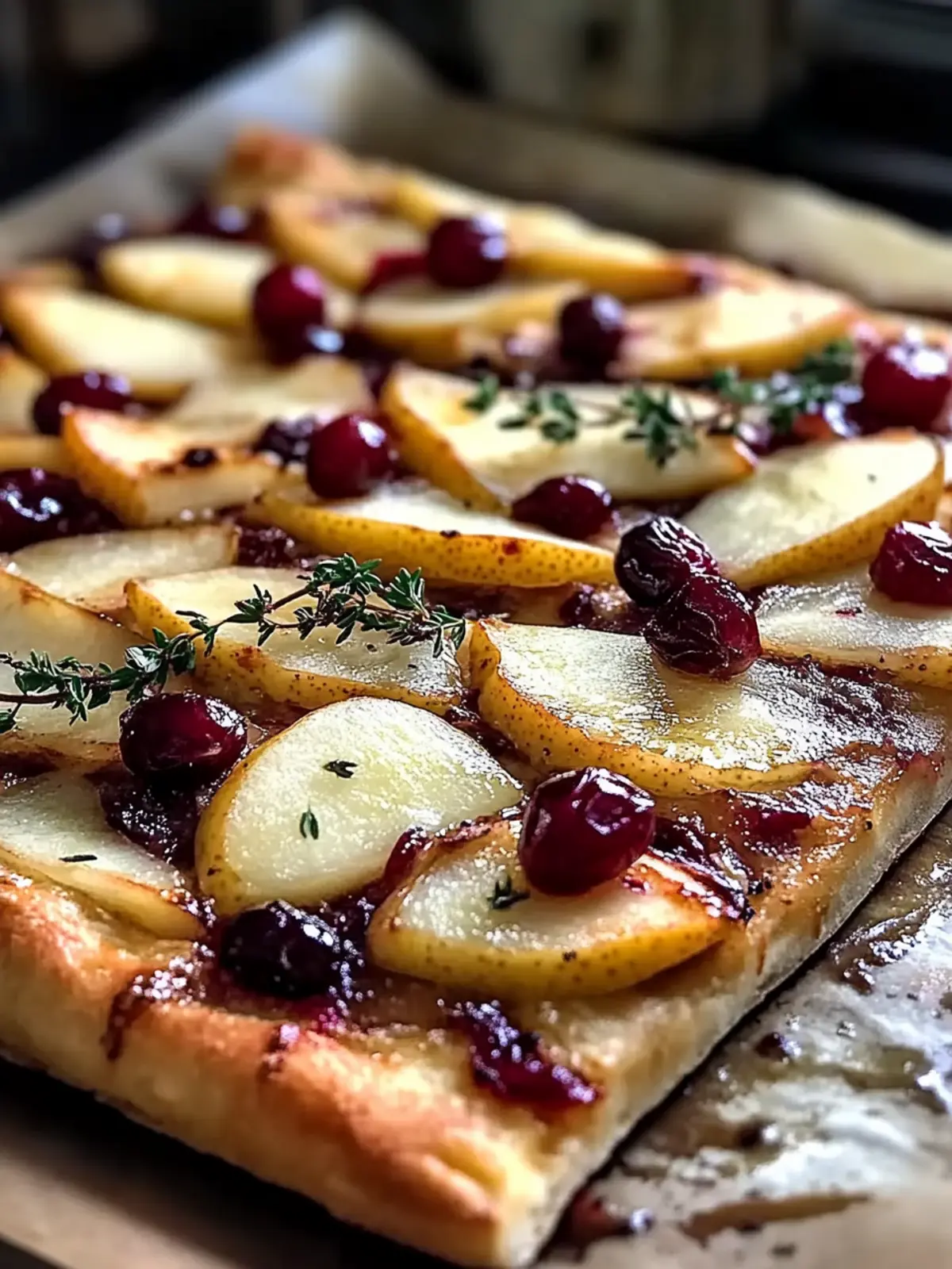 Savor Roasted Pear, Cranberry, and Brie Flatbread Bliss 2 Roasted Pear, Cranberry, and Brie Flatbread