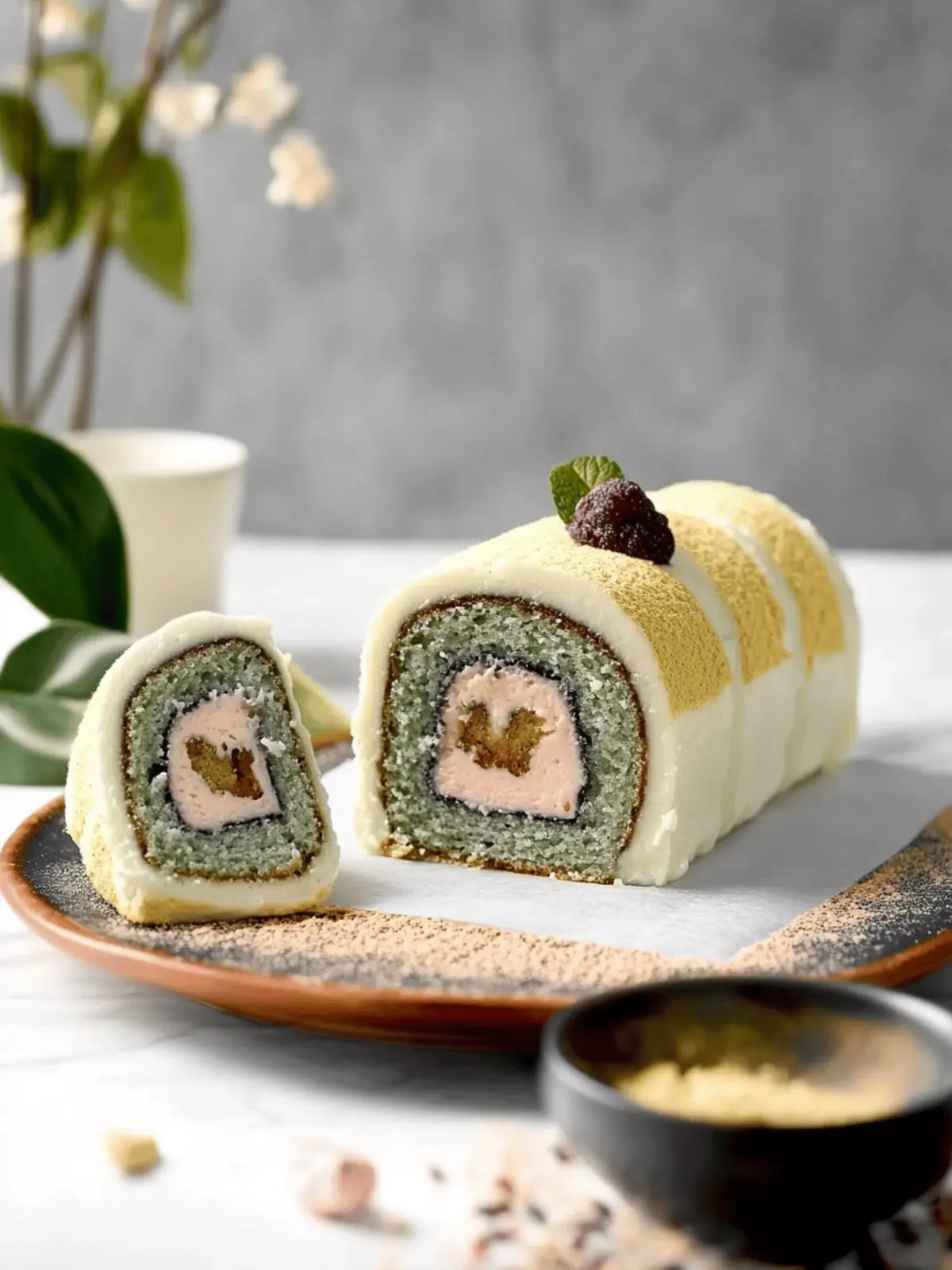 Yomogi Daifuku Roll Cake: A Herbal Delight for Spring Indulgence 2 yomogi daifuku roll cake
