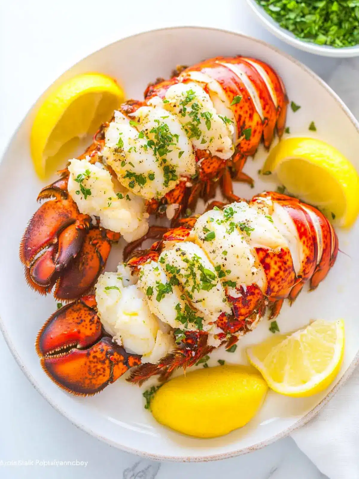 Savory Lobster Tail with Garlic Lemon Butter Delight 2 Lobster Tail
