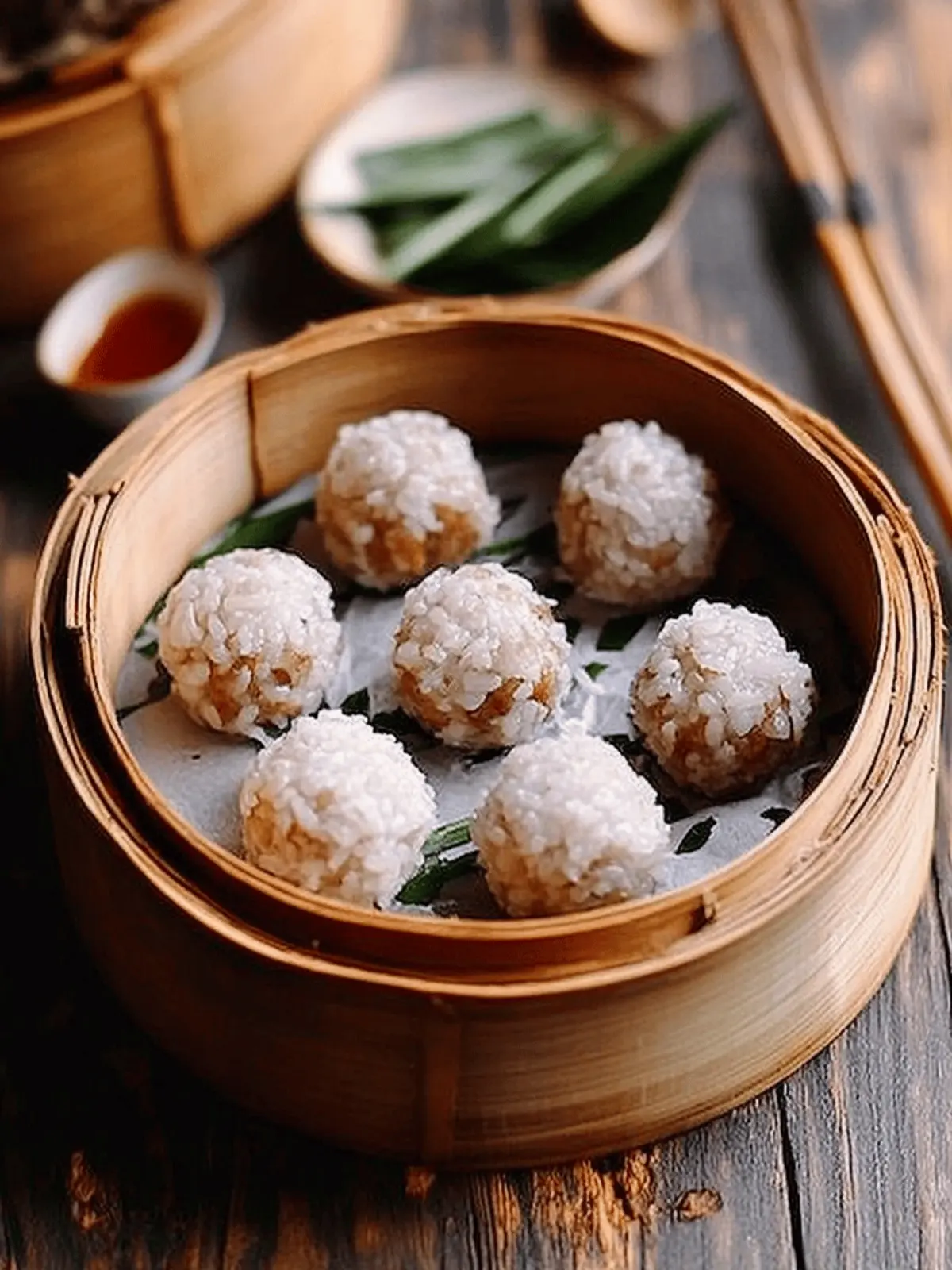 Delectable Chinese Pearl Meatballs with Sticky Rice Recipe 2 Chinese Pearl Meatballs with Sticky Rice (çç 丸å)