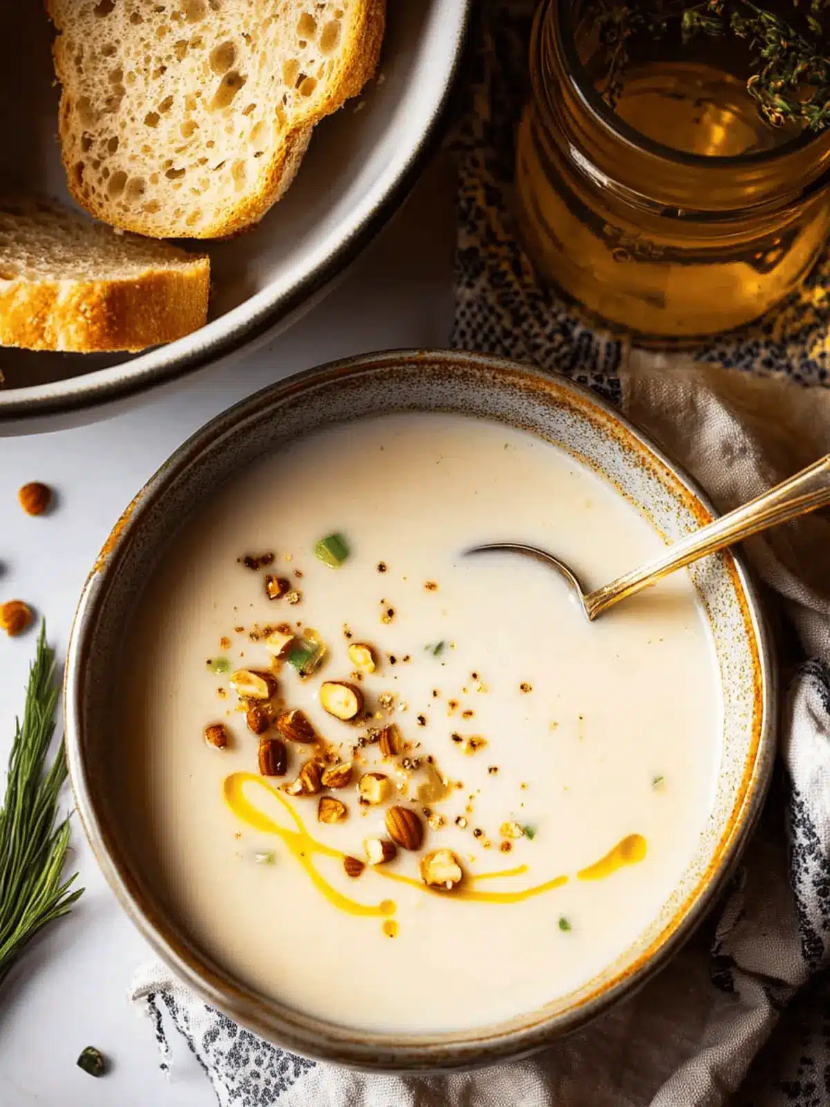 Creamy White Asparagus Soup Recipe with Hazelnuts + Brown Butter Bliss 2 Creamy White Asparagus Soup Recipe with Hazelnuts + Brown Butter