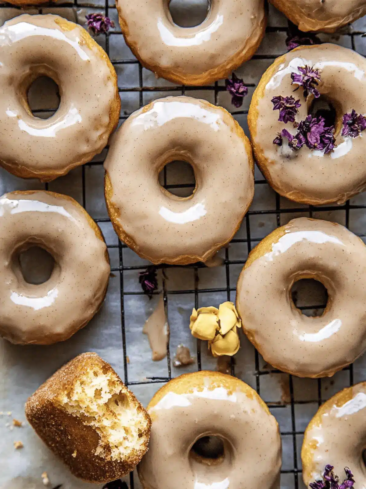Irresistibly Sweet Zucchini Doughnuts with Cinnamon Maple Glaze 3 Zucchini Doughnuts with Cinnamon Maple Glaze.