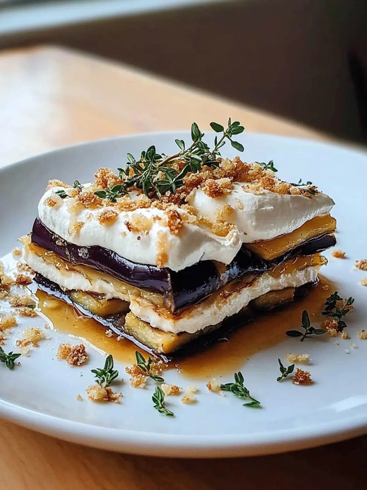 Mille-Feuille Eggplant Honey Goat: A Sweet Savory Delight 3 Mille-feuille eggplant honey goat