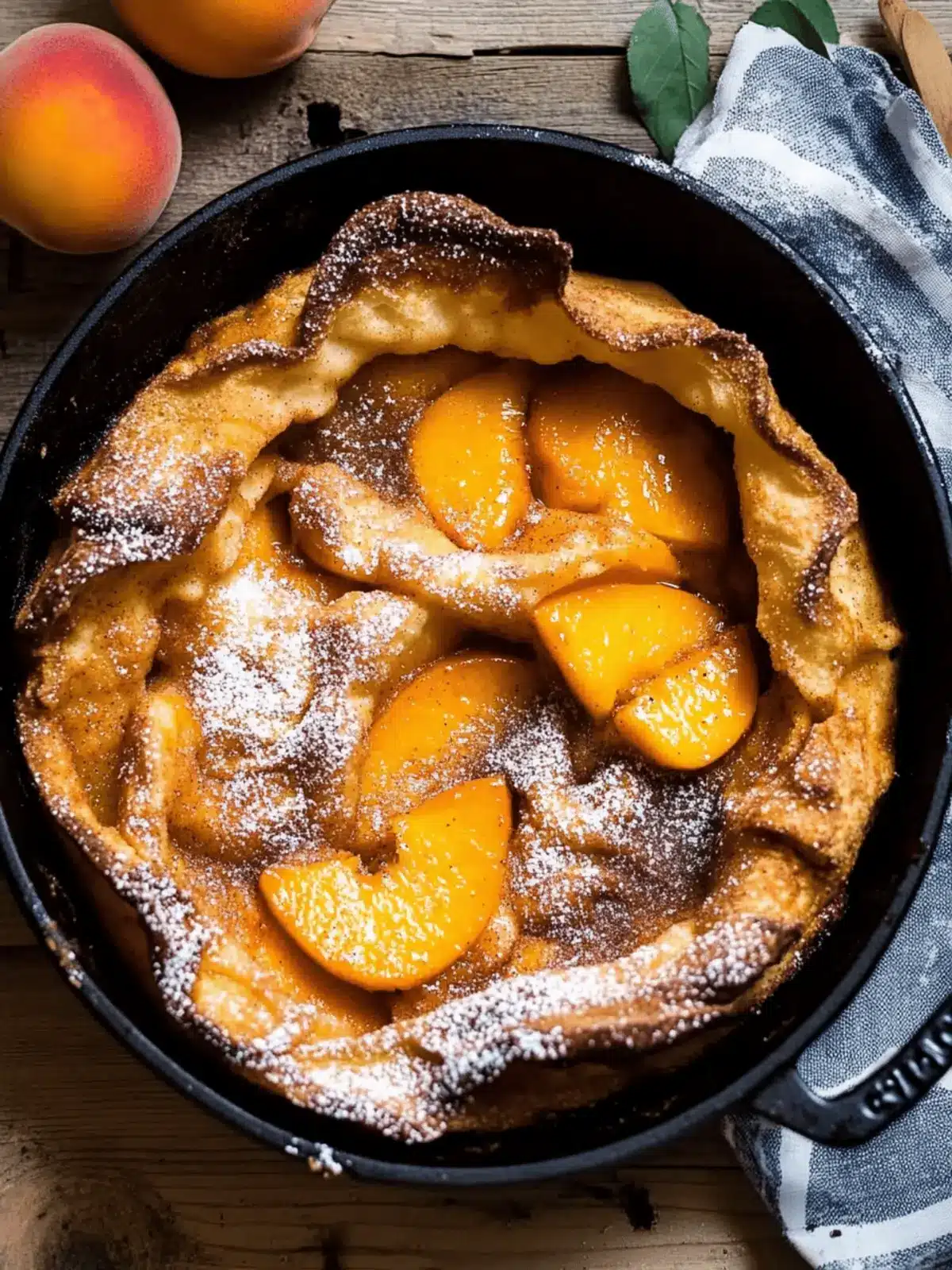 Cinnamon Sugar Peach Dutch Baby Your Must-Try Summer Treat 2 cinnamon sugar peach dutch baby
